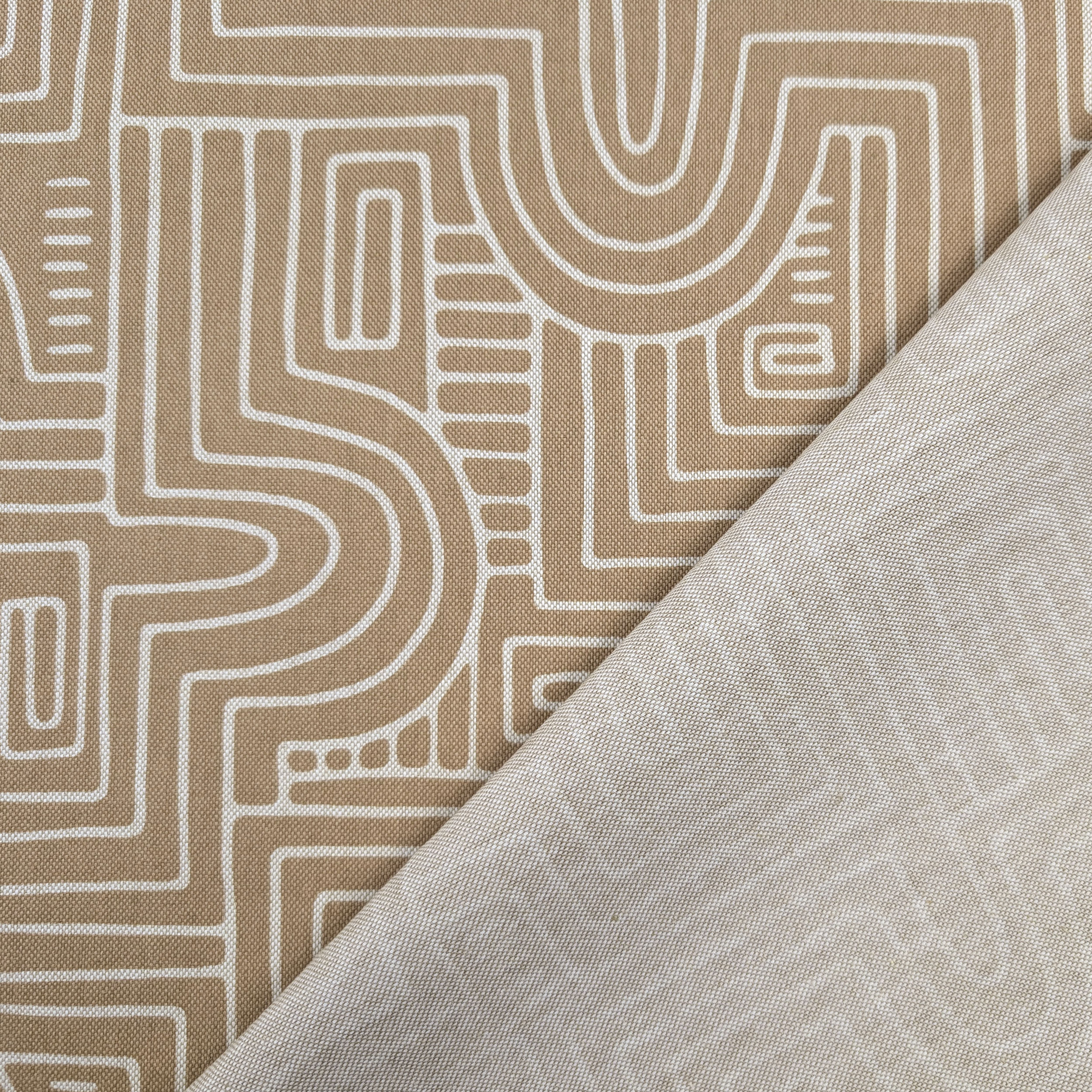 Tessuto Panama Labirinto Sfondo Beige Image