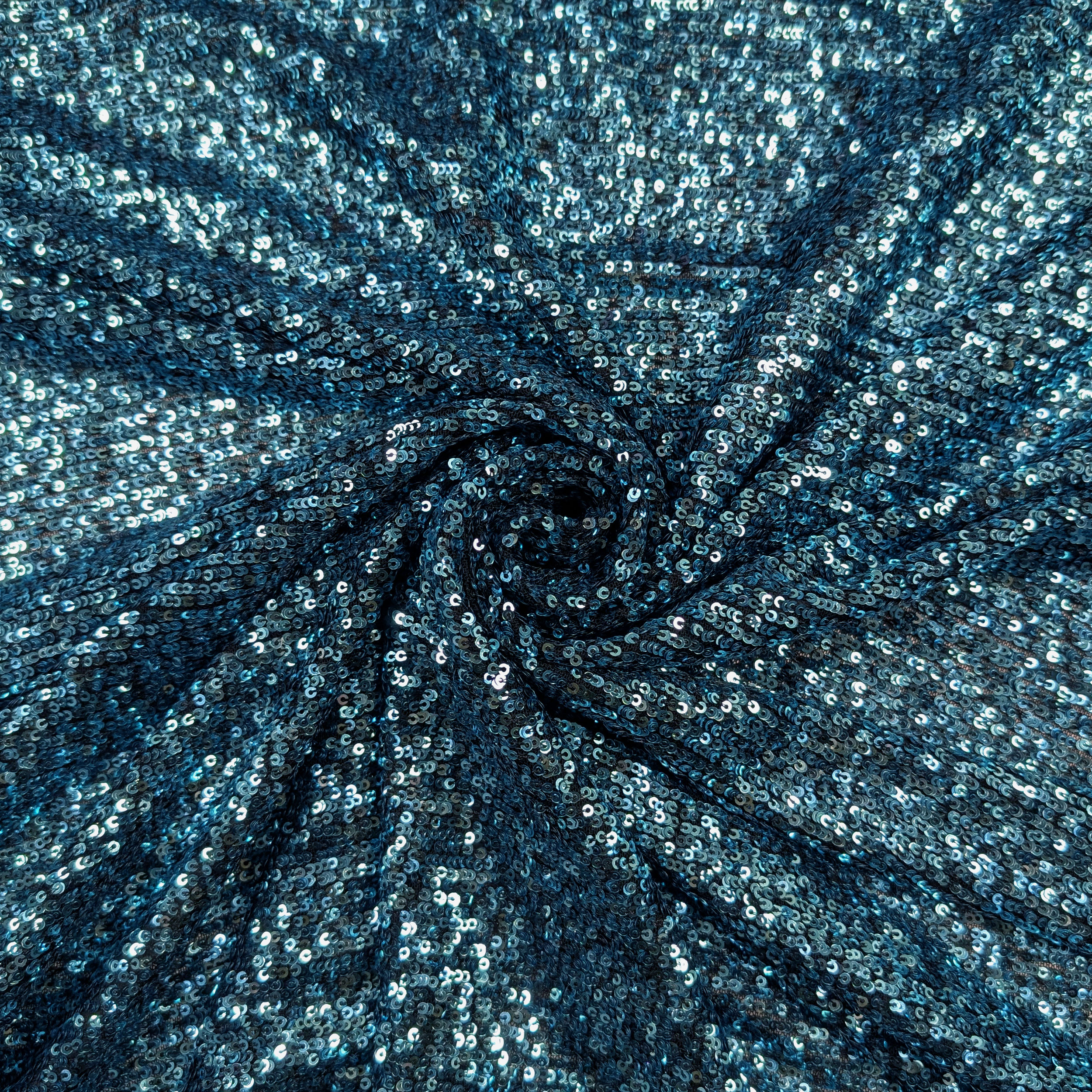 Paillettes su Tulle Elasticizzato Turchese Image