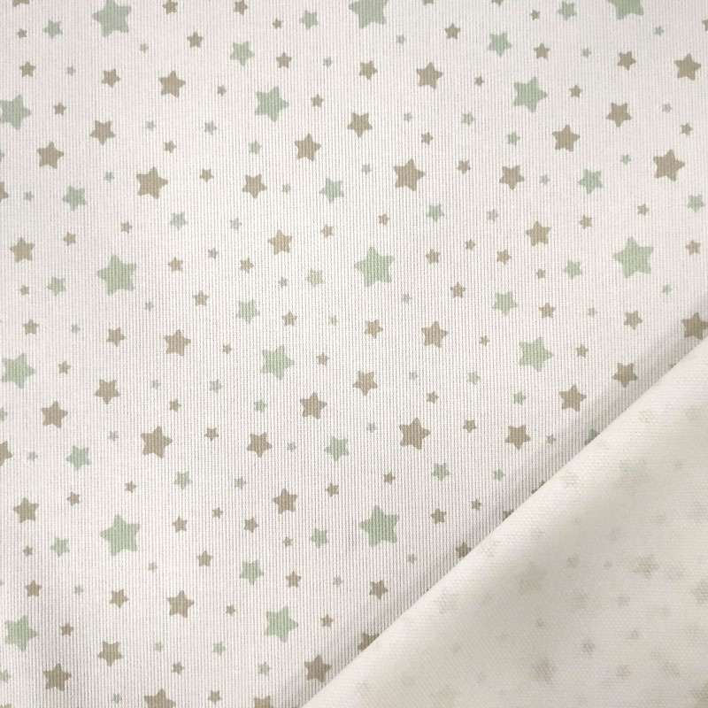 Piquet di cotone stelline verdi