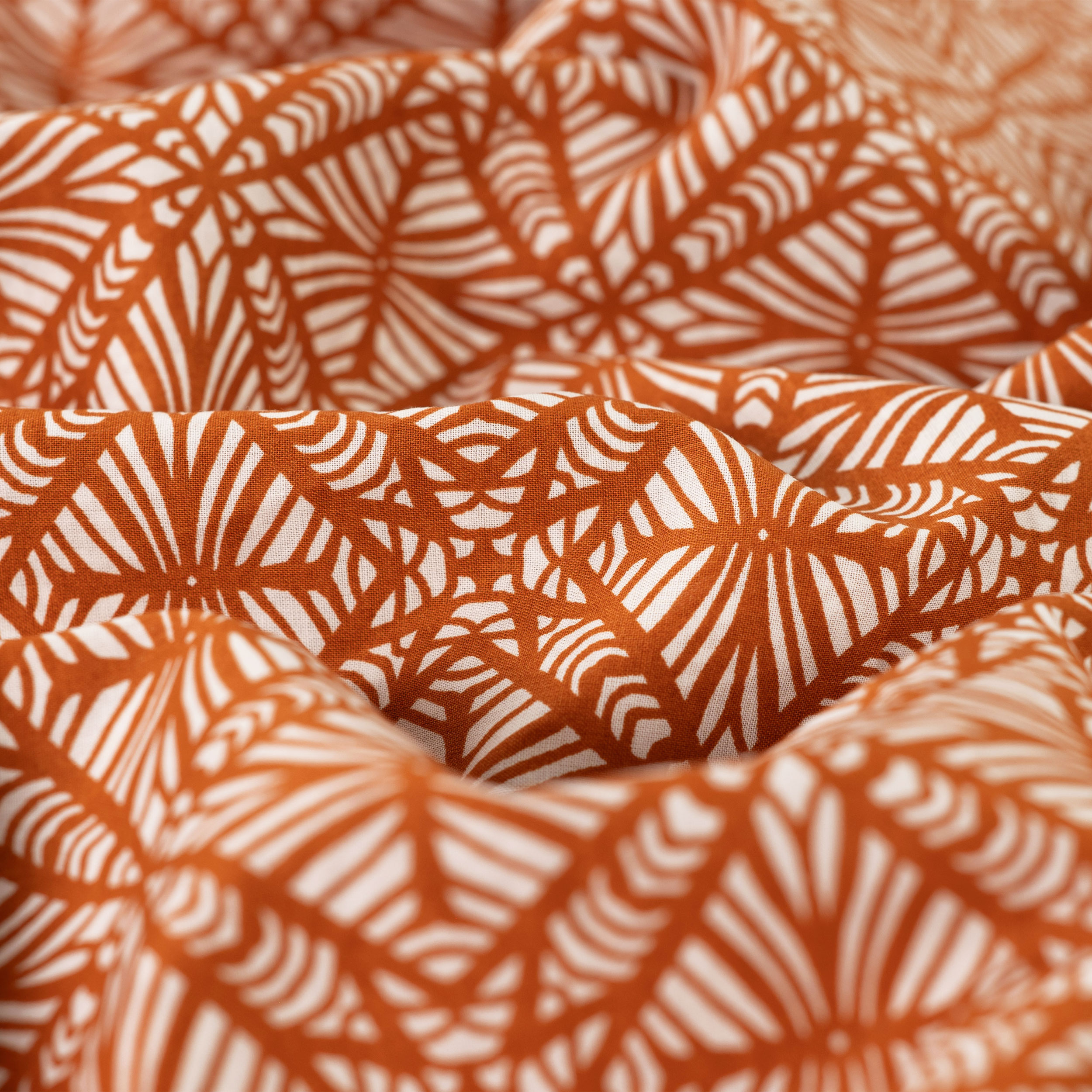Ritaglio Cotone Fantasia Batik Cognac 280x135 cm Image