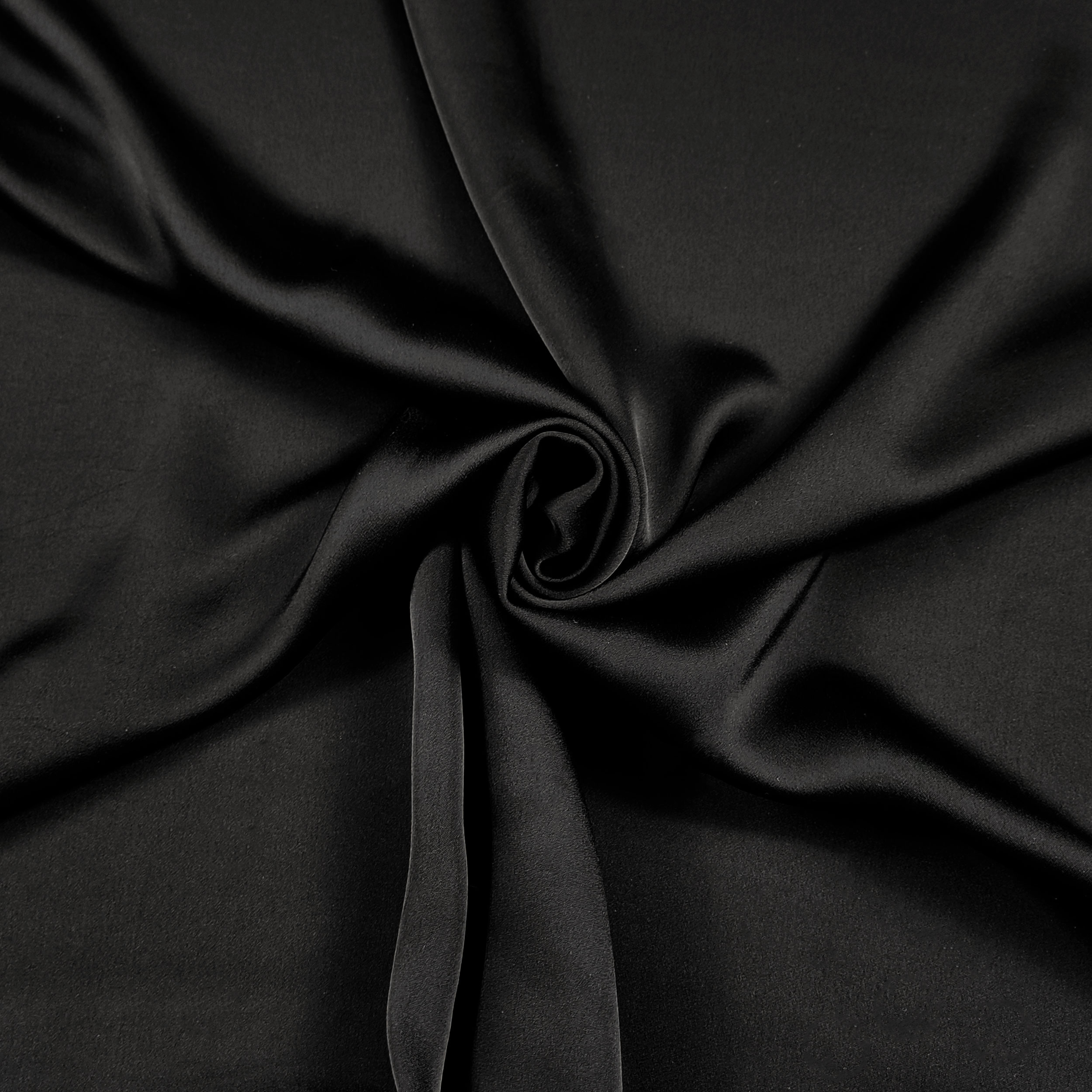 Raso Viscosa Seta Nero