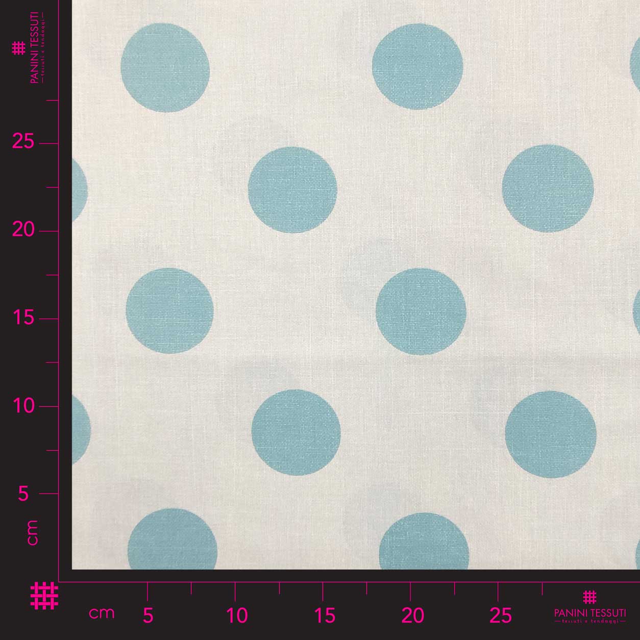 Tessuto Cotone Bolle Azzurre