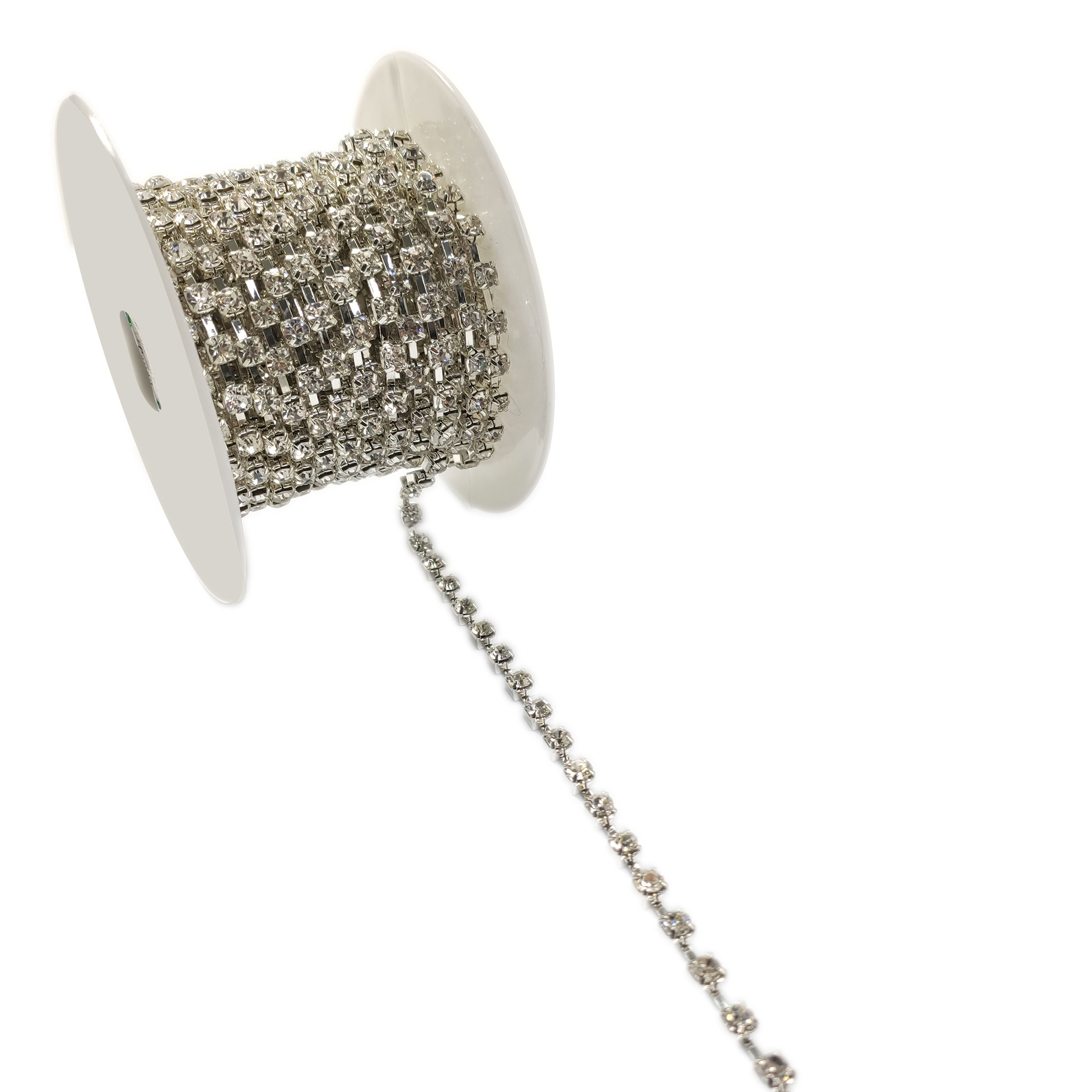 Catena Argento con Strass Incastonati