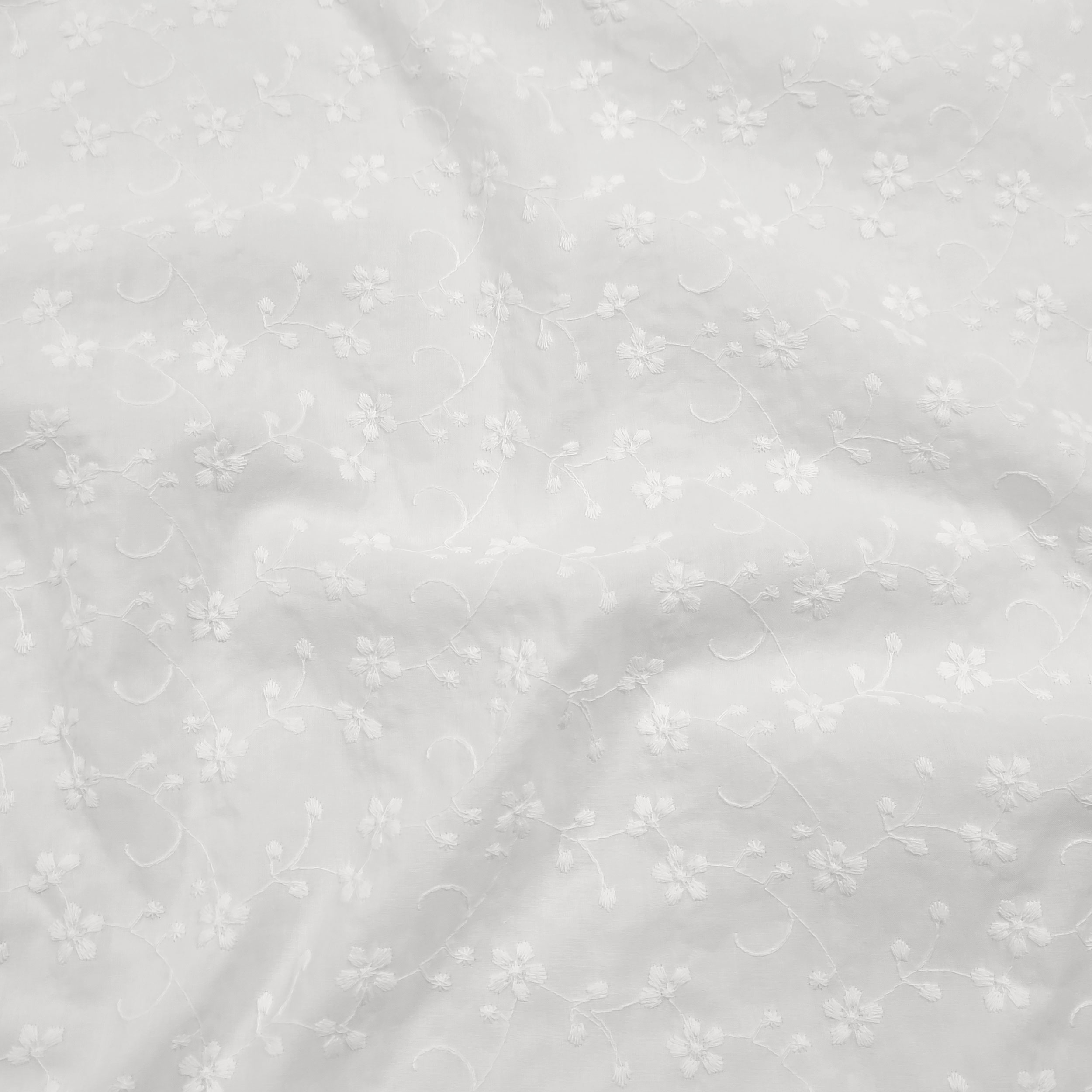 Sangallo Puro Cotone Bianco Fiorellini Image