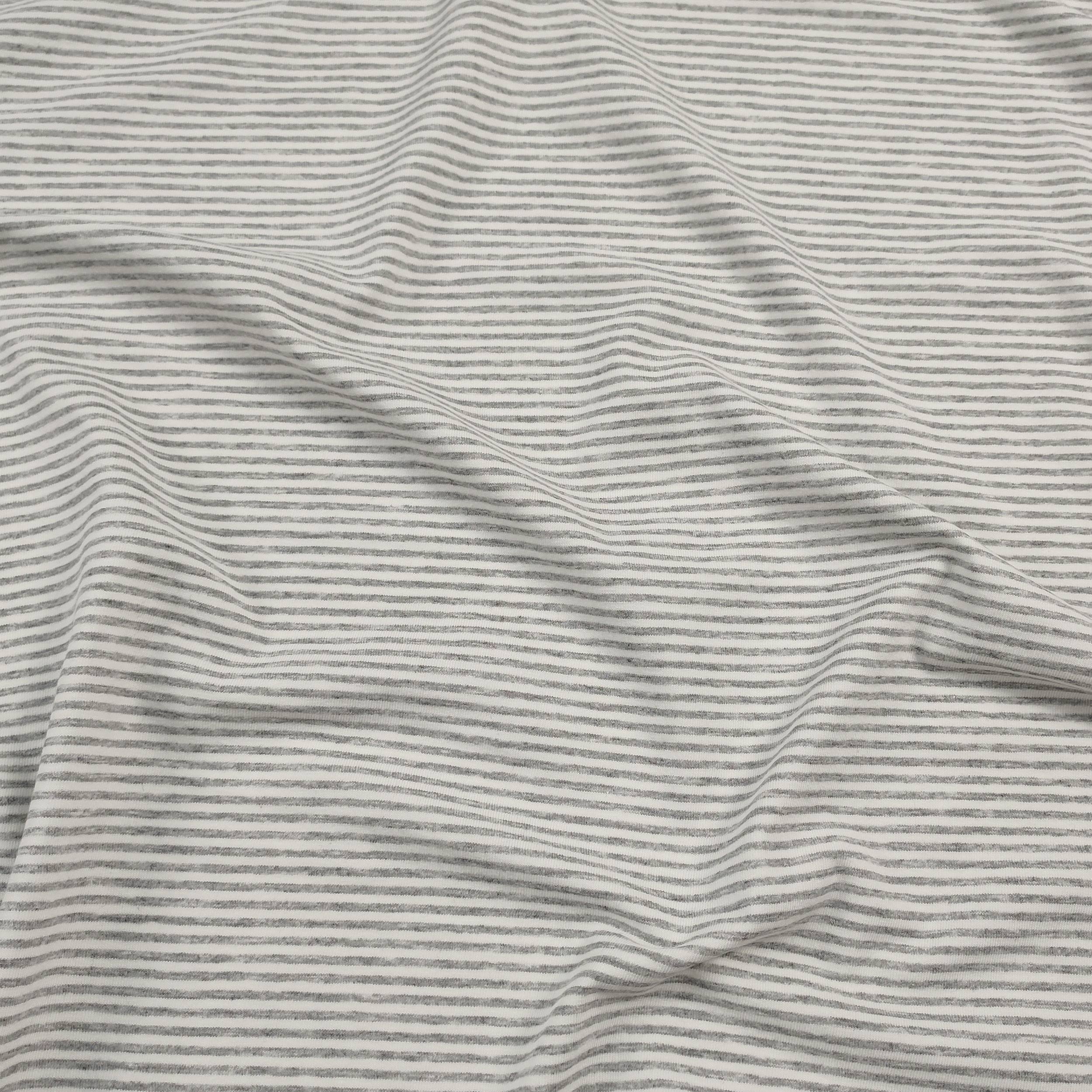 Jersey Bielastico Righe Sottili Grigie