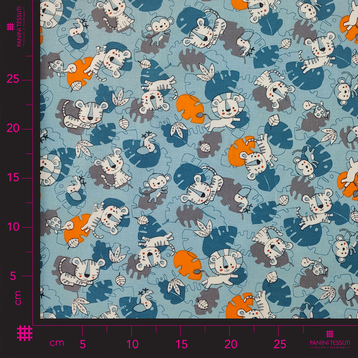 Tessuto di Cotone Baby Savana Image