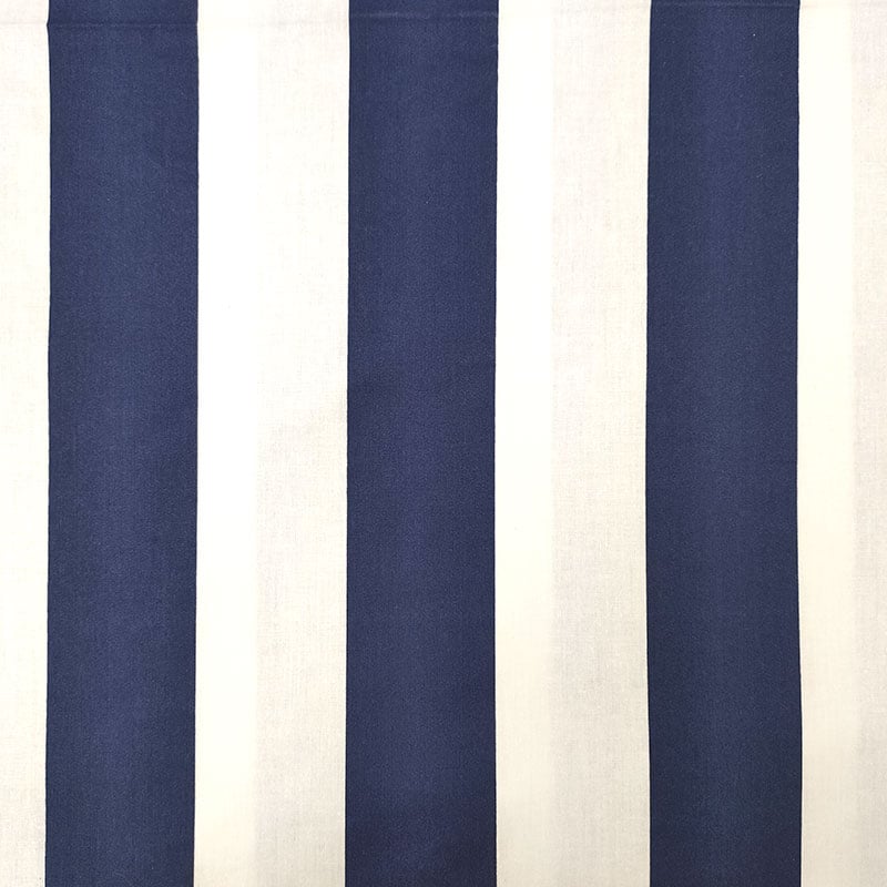 Tessuto cotone righe larghe blu