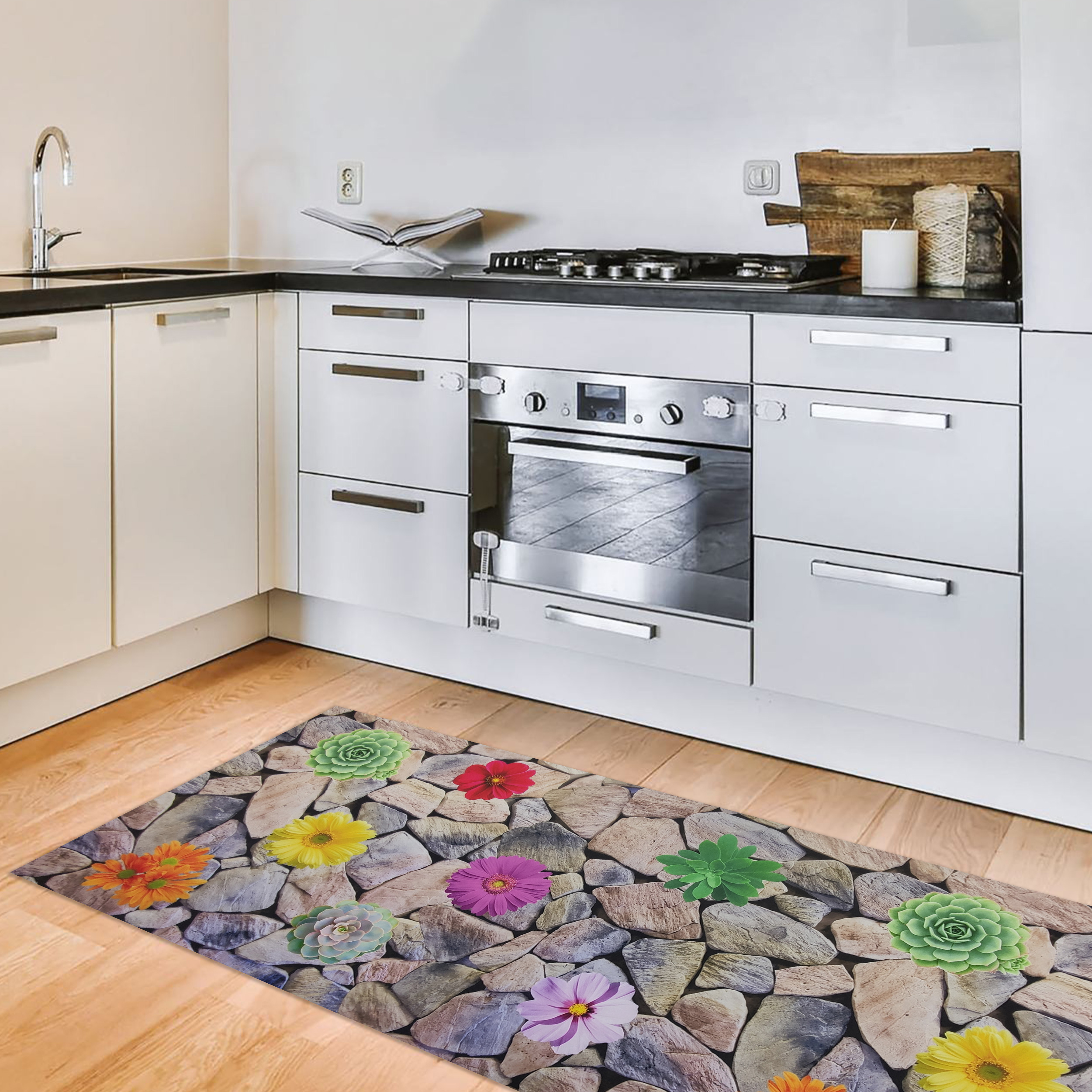 Passatoia da Cucina Fiori su Pietre
