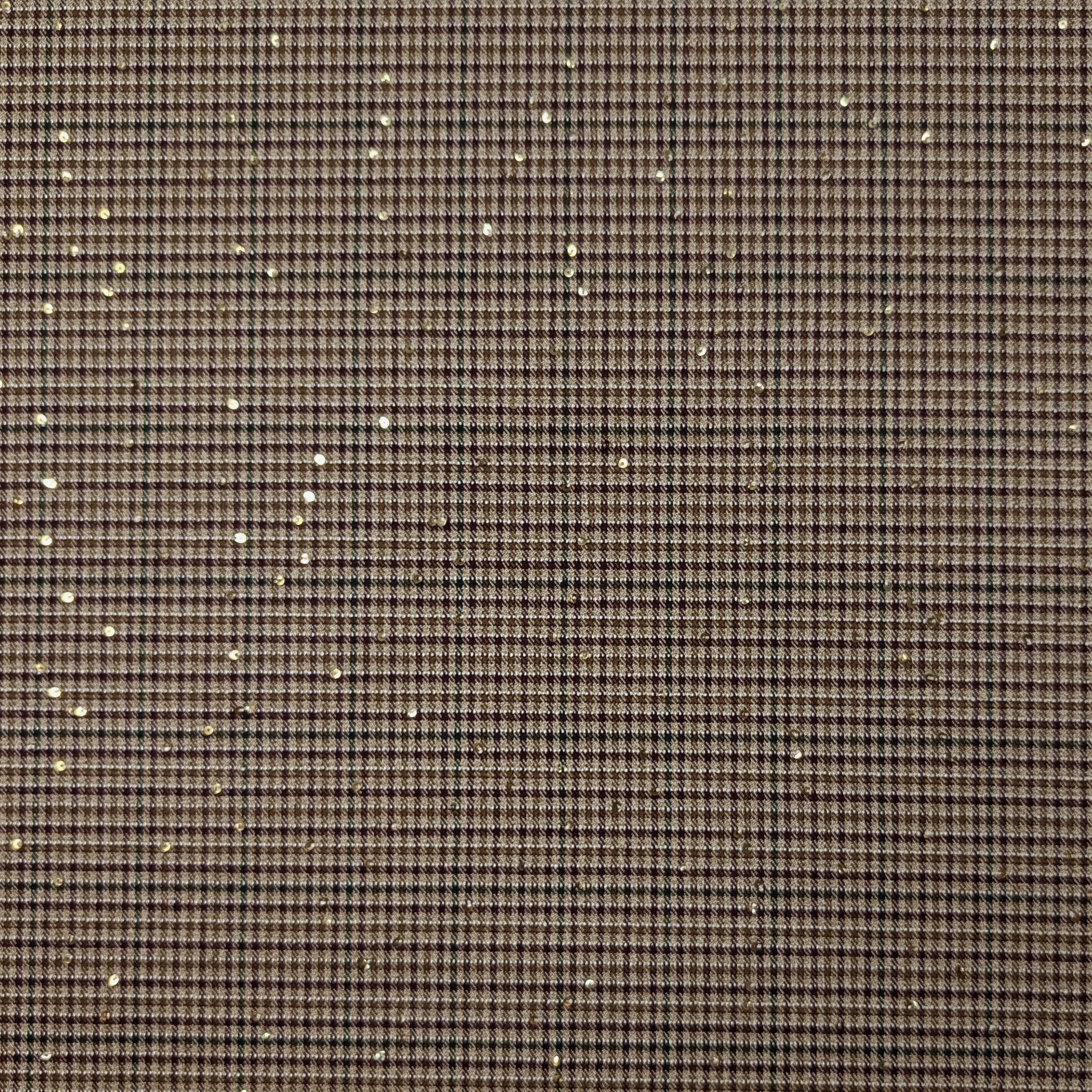 Tessuto Pied de Poule con Paillettes Image
