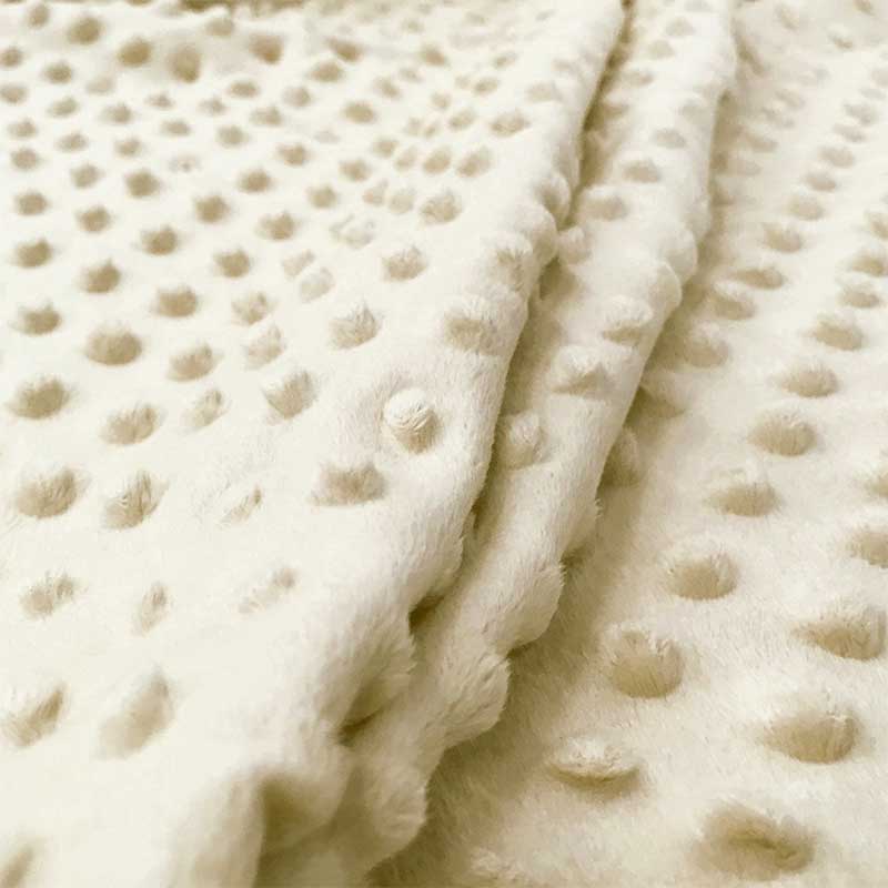 Tessuto Minky Dots Lux Giallino 
