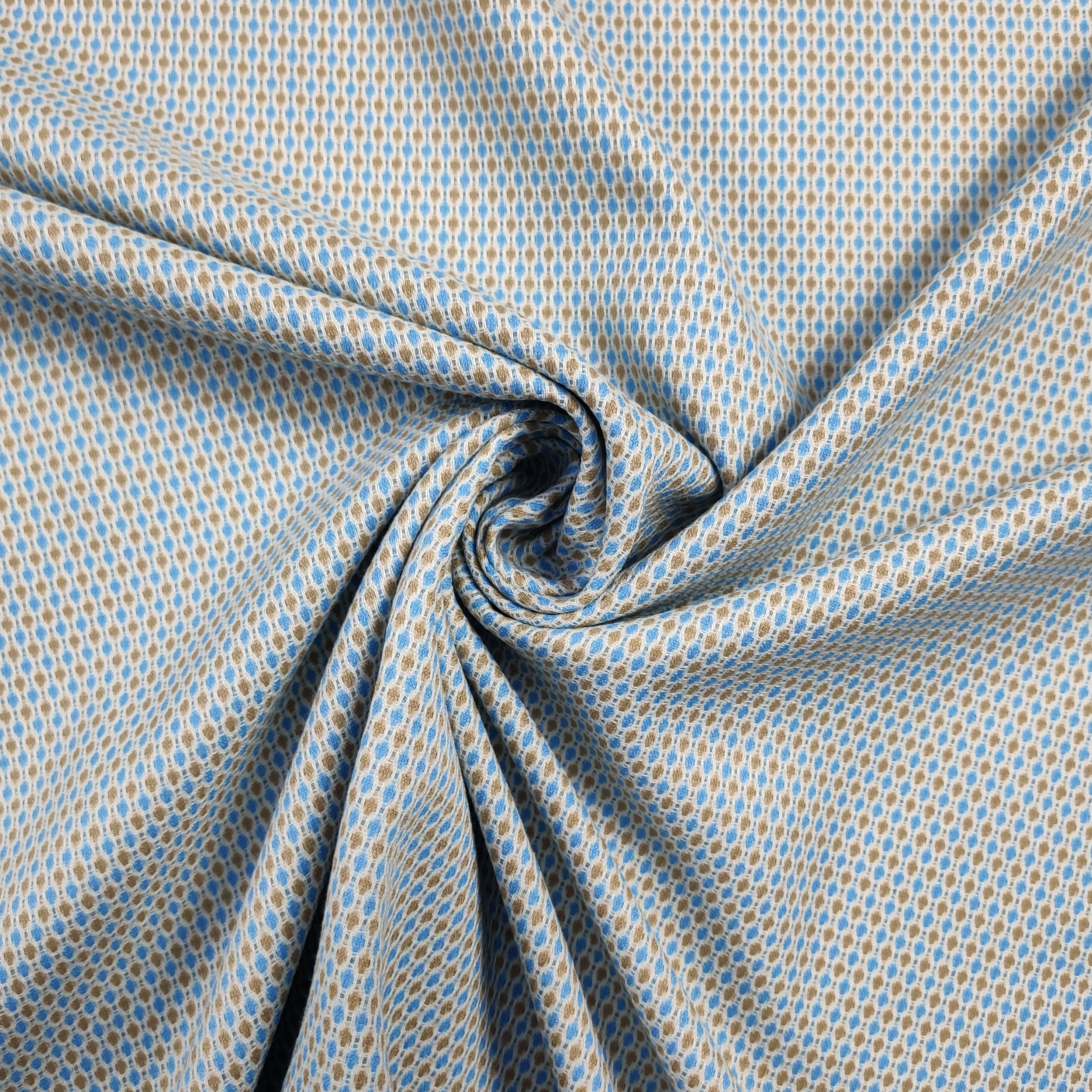 Tessuto Elasticizzato Microfantasia Beige