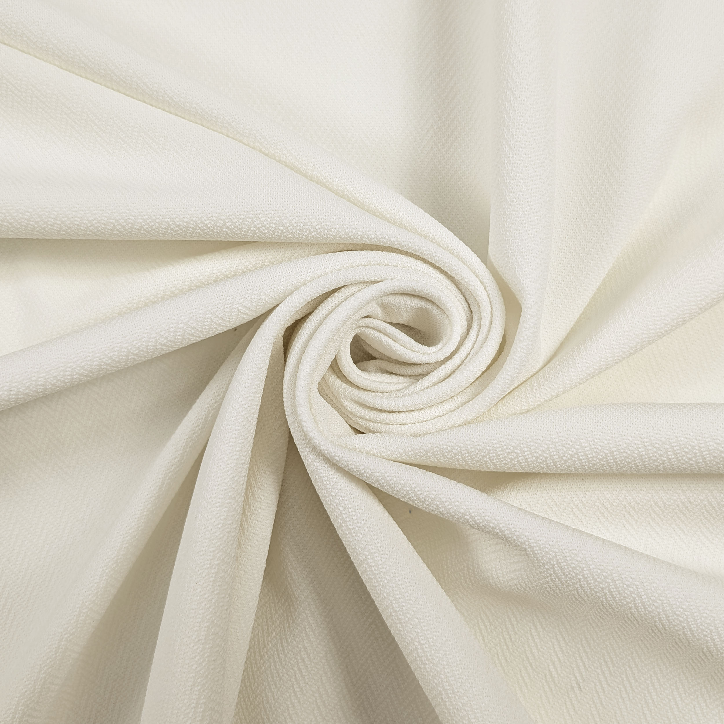 Tessuto Elasticizzato Bianco Trama Zig Zag Image