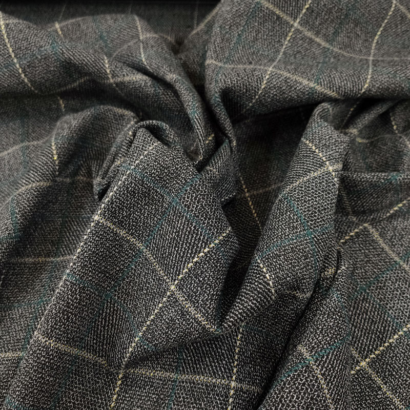 Tessuto Scozzese Righe Lurex e Verde