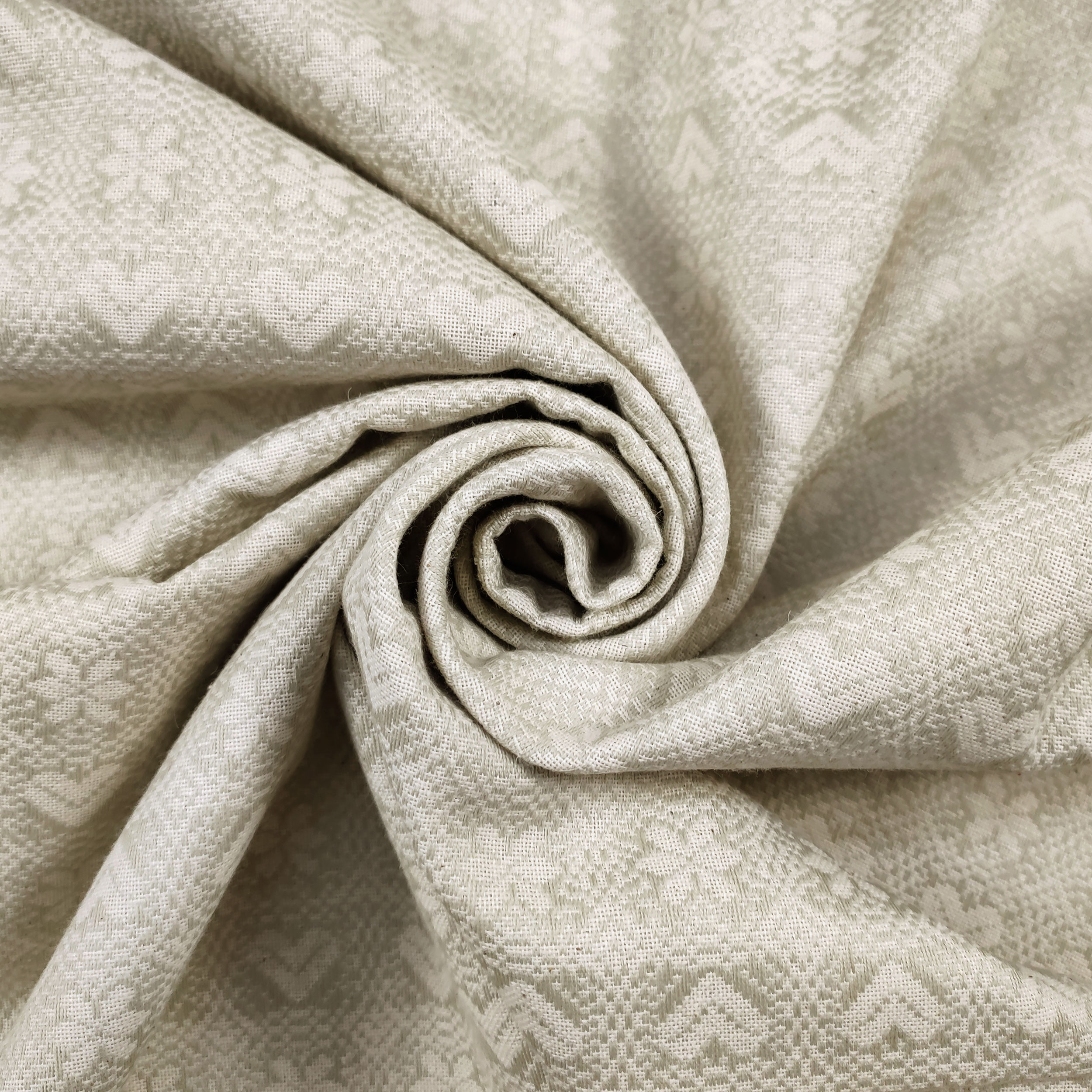 Tessuto per Tovaglie in Cotone Ritorto Beige1