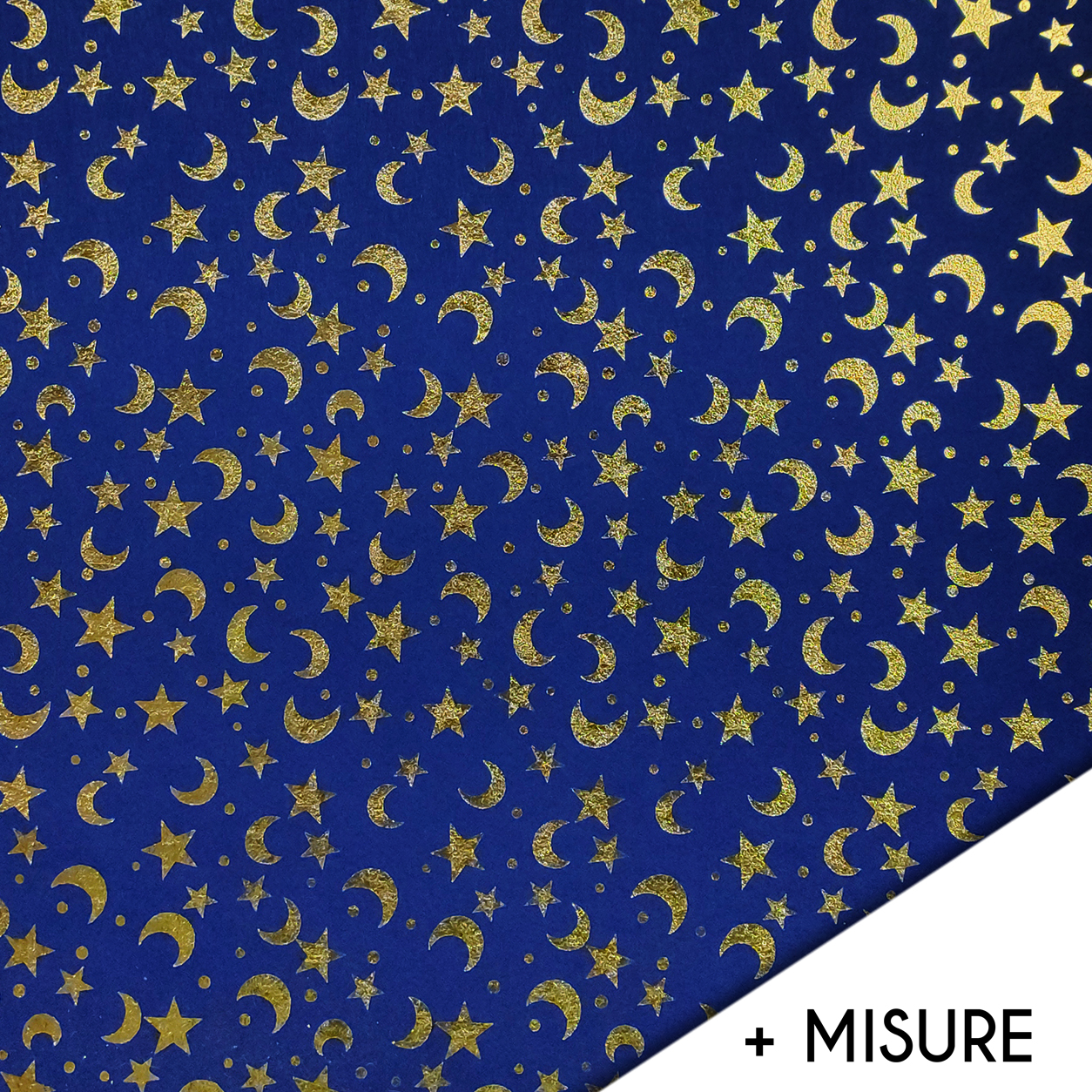 pannolenci fantasia lune e stelle oro sfondo blu