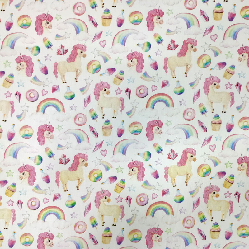 Rasatello Cotone Mondo degli Unicorni