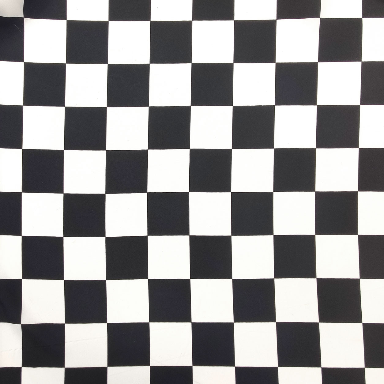 Tessuto Carnevale Scacchi Bianco e Nero