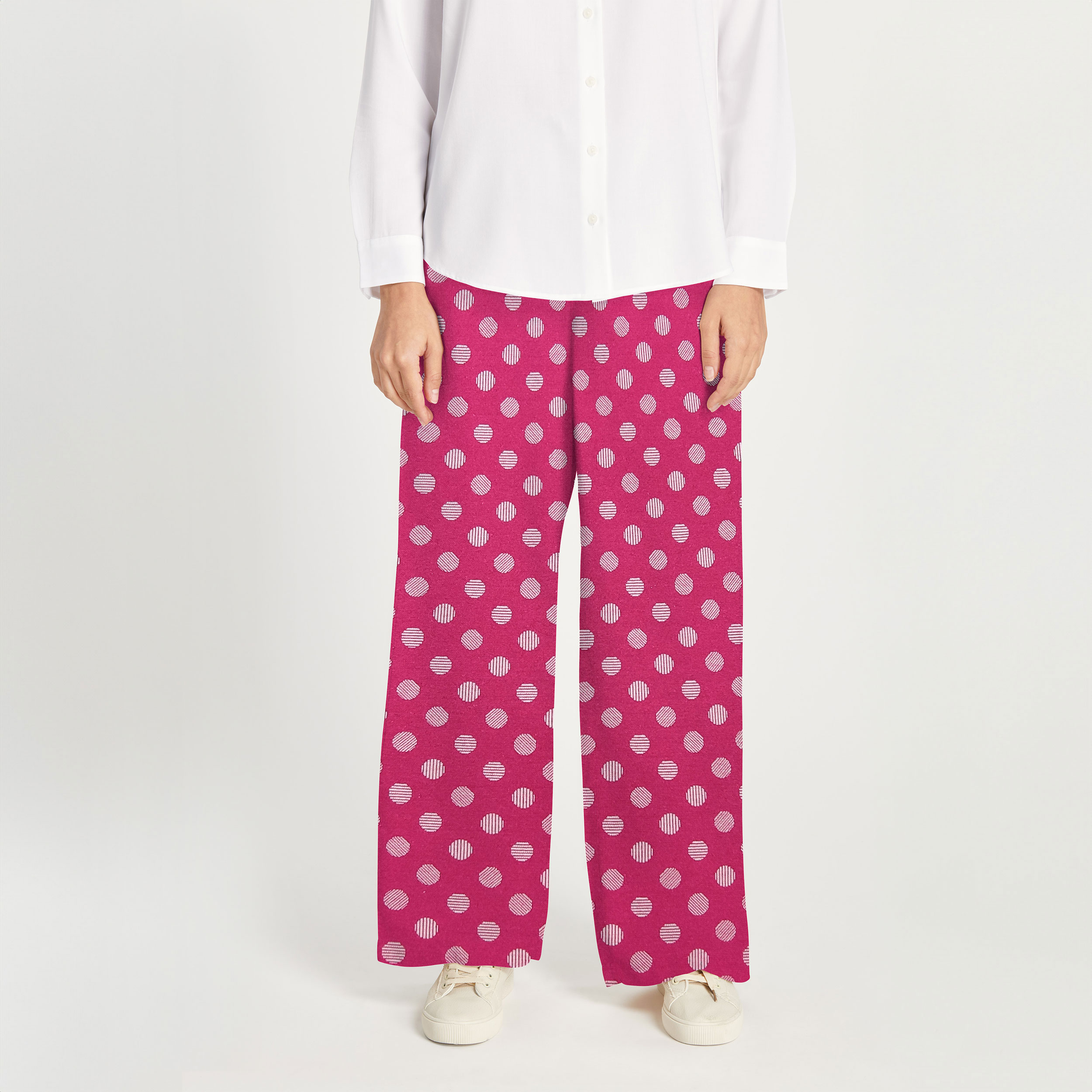 pantaloni pois fucsia sito