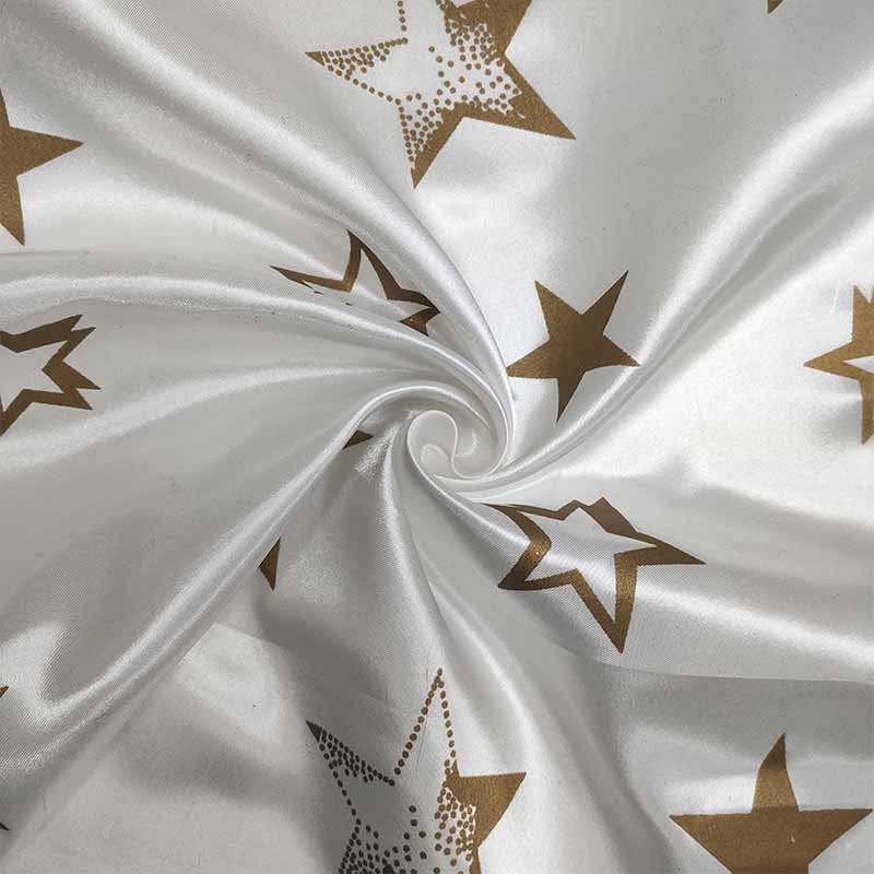 Tessuto per vestiti di carnevale bianco stelle oro