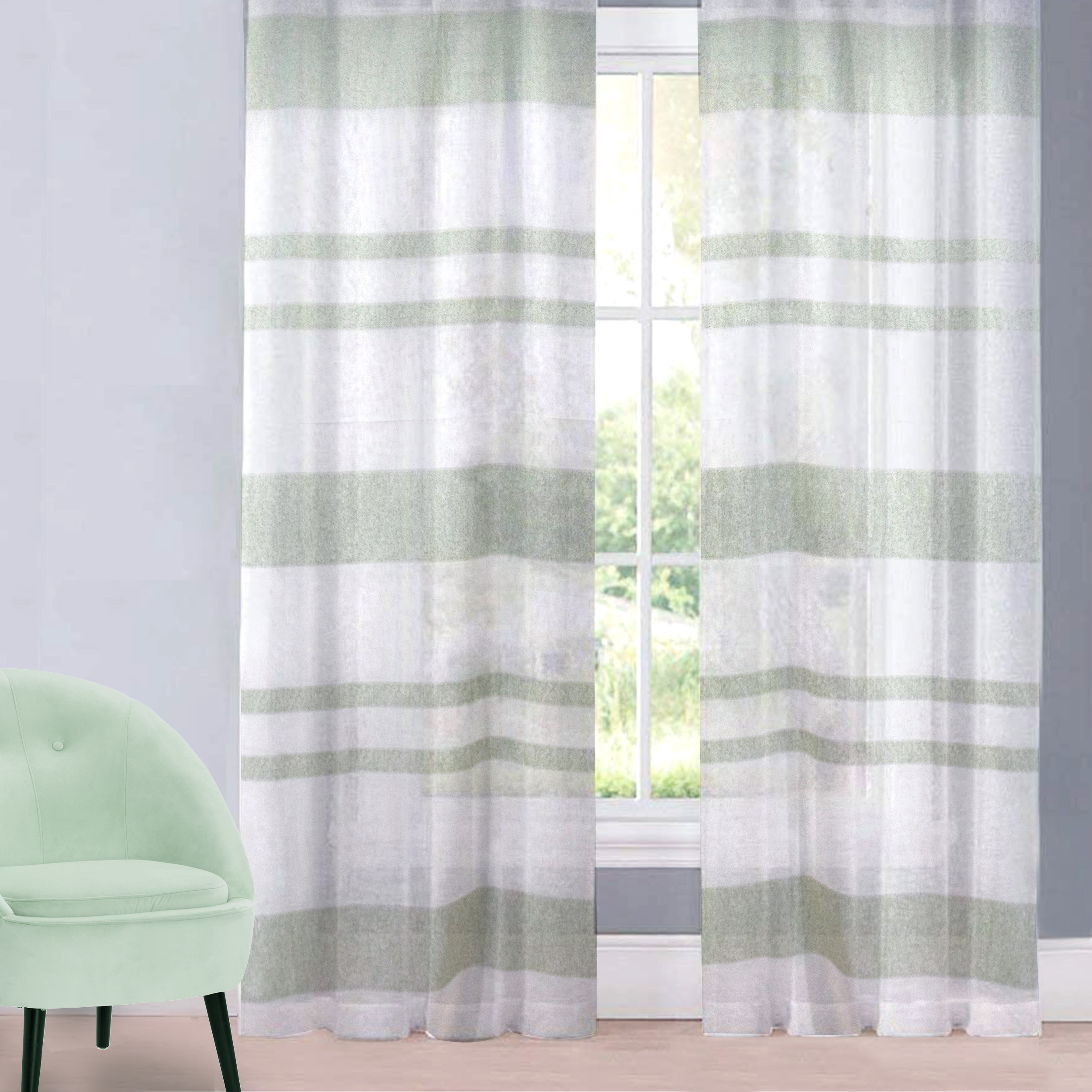 Tessuto Tenda Righe Verde Pastello  Panini Tessuti Tendaggi e Merceria per  sartoria✂️