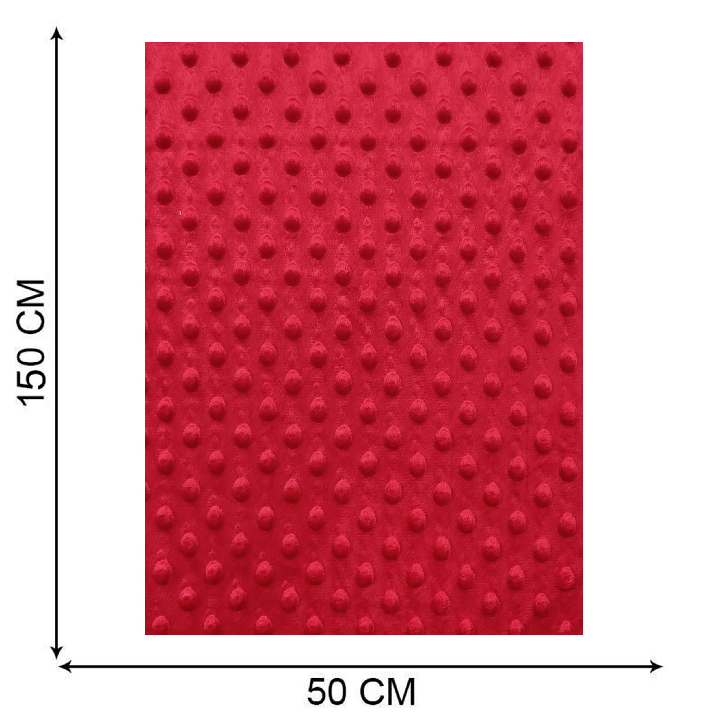 Ritaglio Minky Dots Peluche Rosso 50 x 150 cm Image