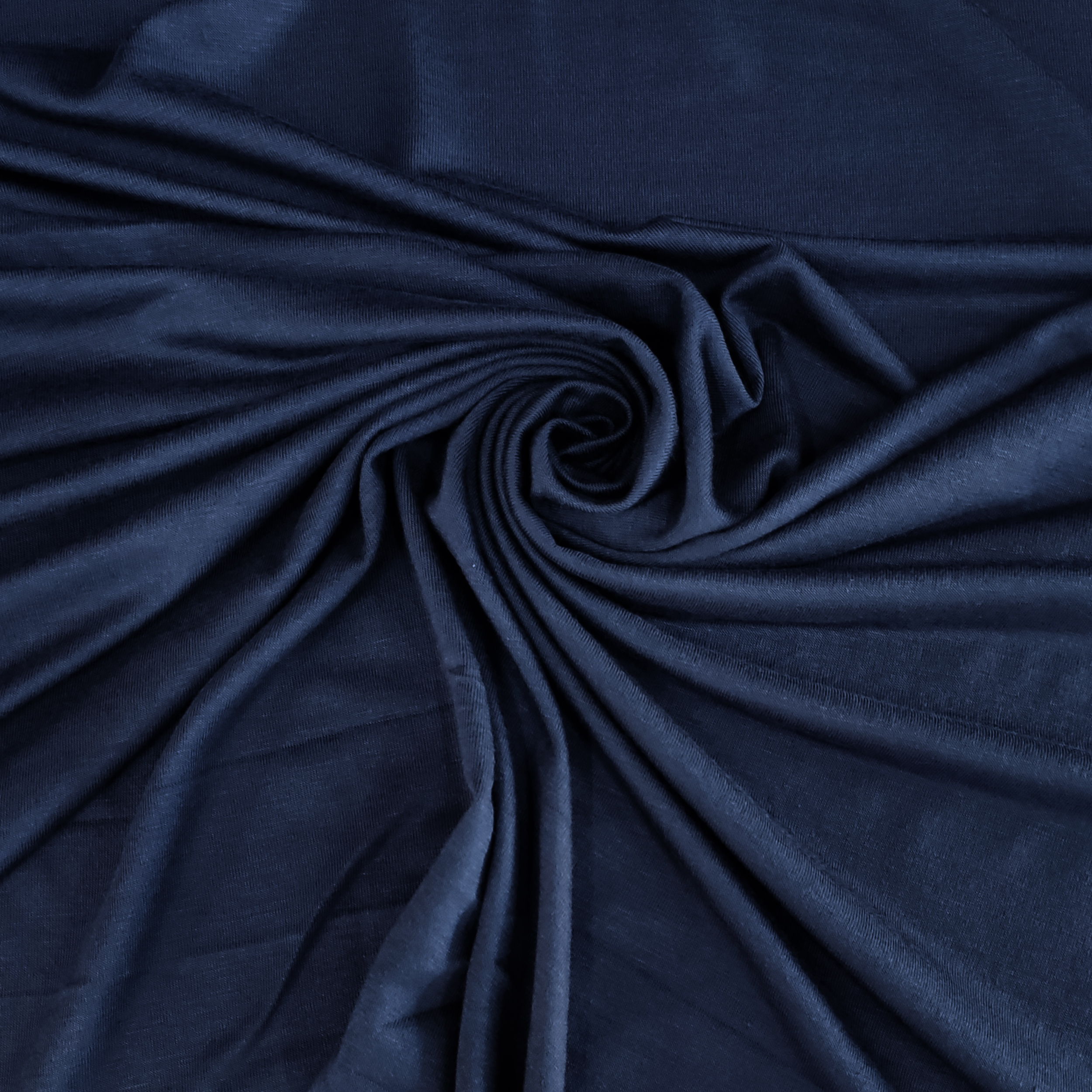 Ritaglio Jersey di Viscosa Tinta Unita Blu Scuro 130x155 cm Image