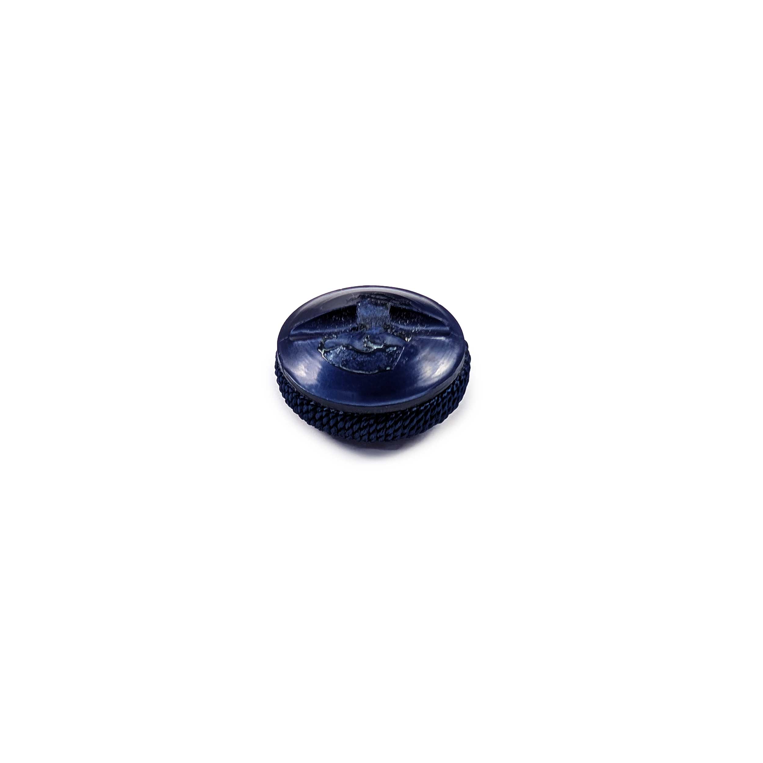 Bottone in Plastica Spirale di Fili Blu Scuro Image