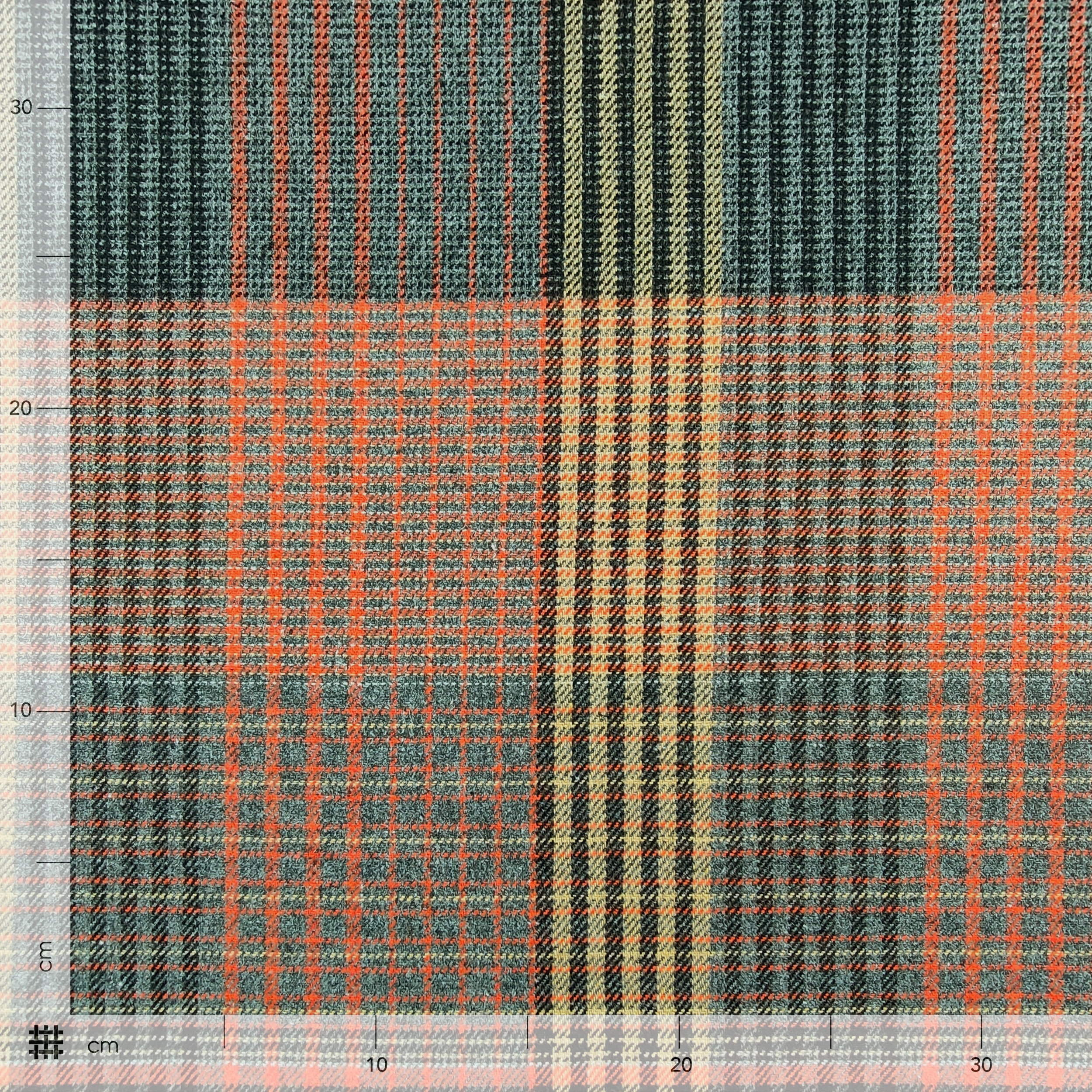 Tartan Quadri Arancio Beige e Grigio