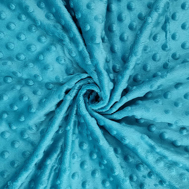 Ritaglio Minky Dots Peluche Turchese 50 x 150 cm