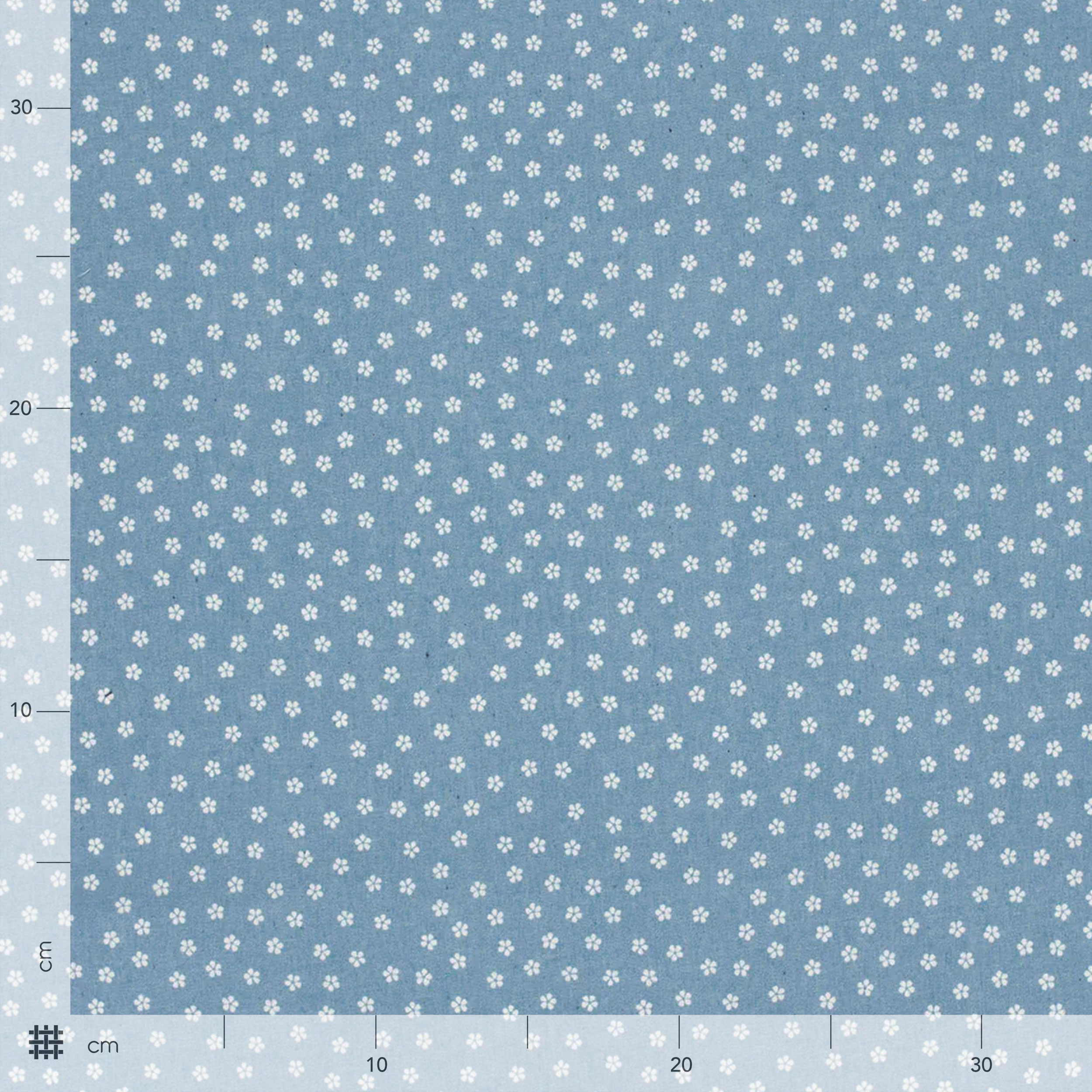 Denim di Cotone Fiorellini