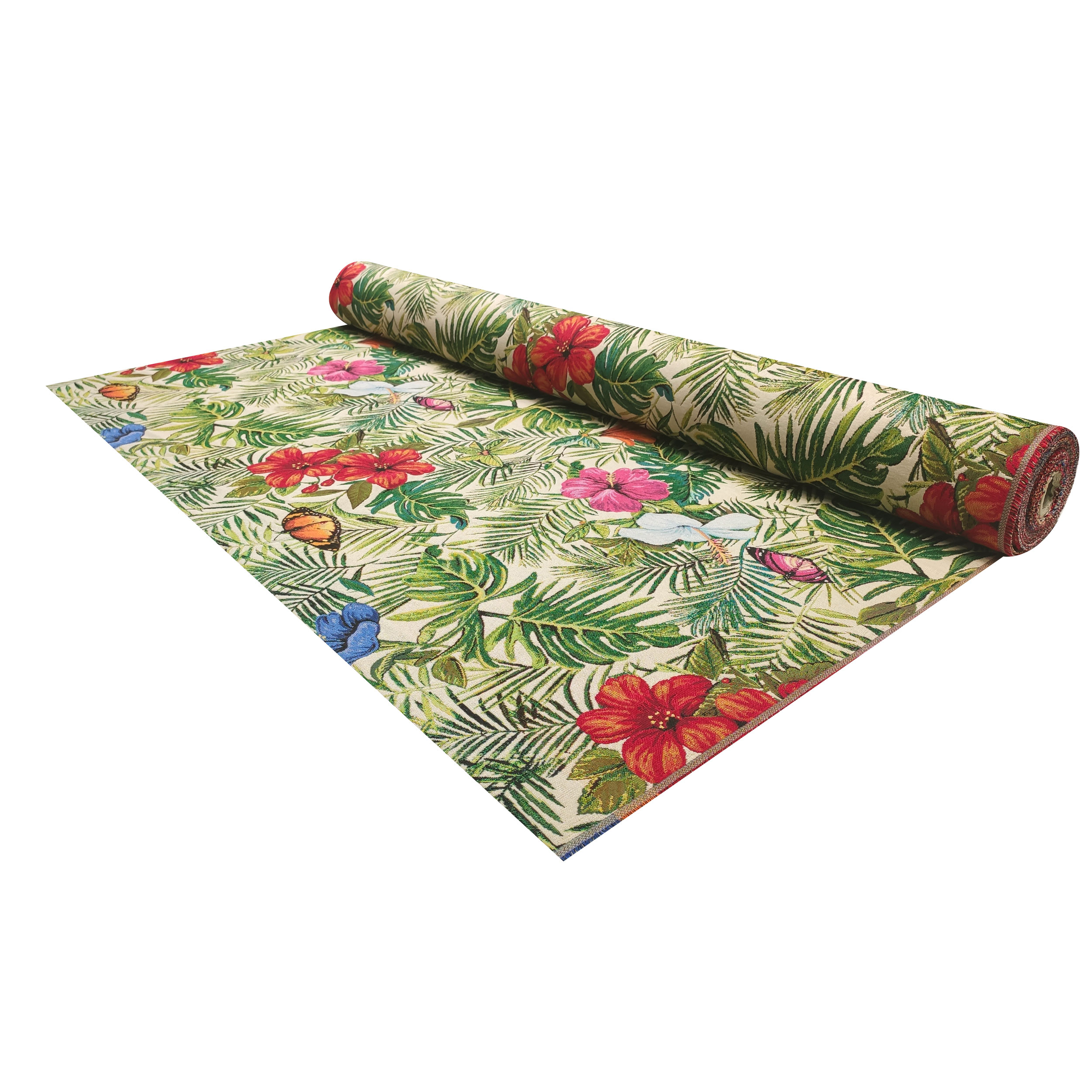 Tessuto Gobelin Fantasia di Fiori Tropicali 