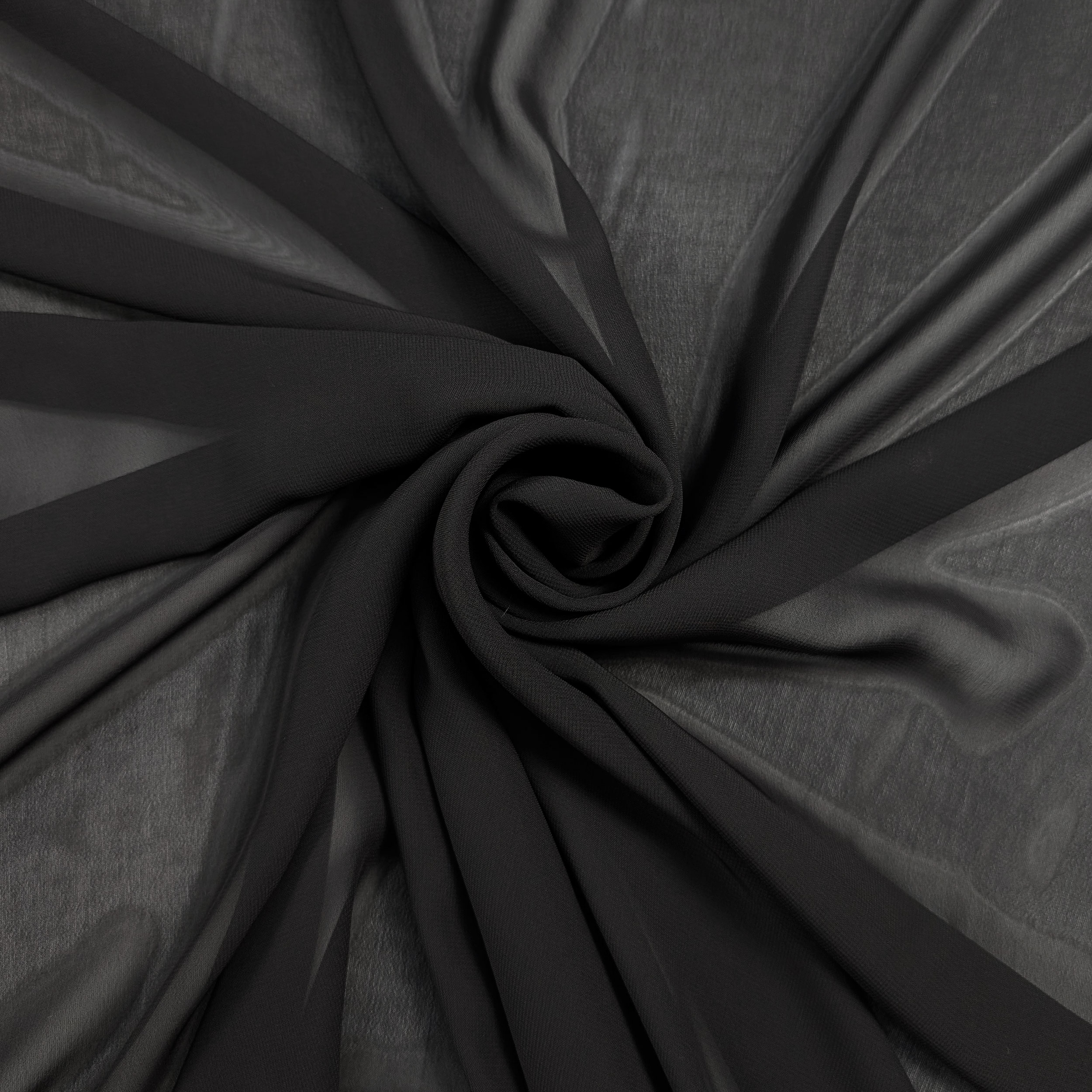Chiffon Tinta Unita Fluido Nero Image
