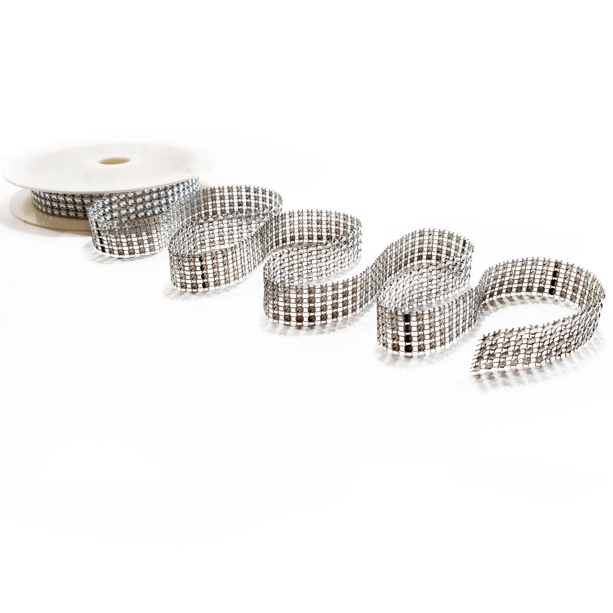 Passamaneria Strass Argento Elettra
