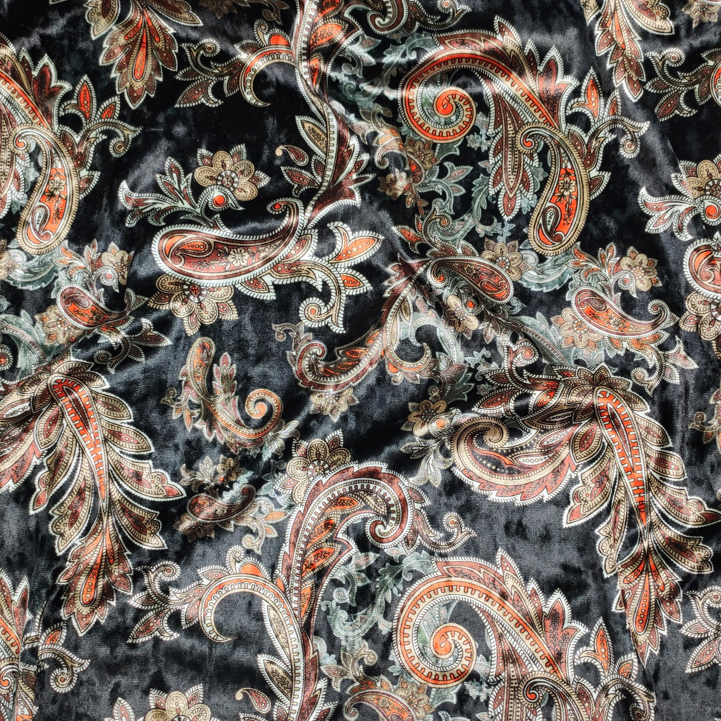 Vellutina Moda Fantasia Damascata Sfondo Nero Image