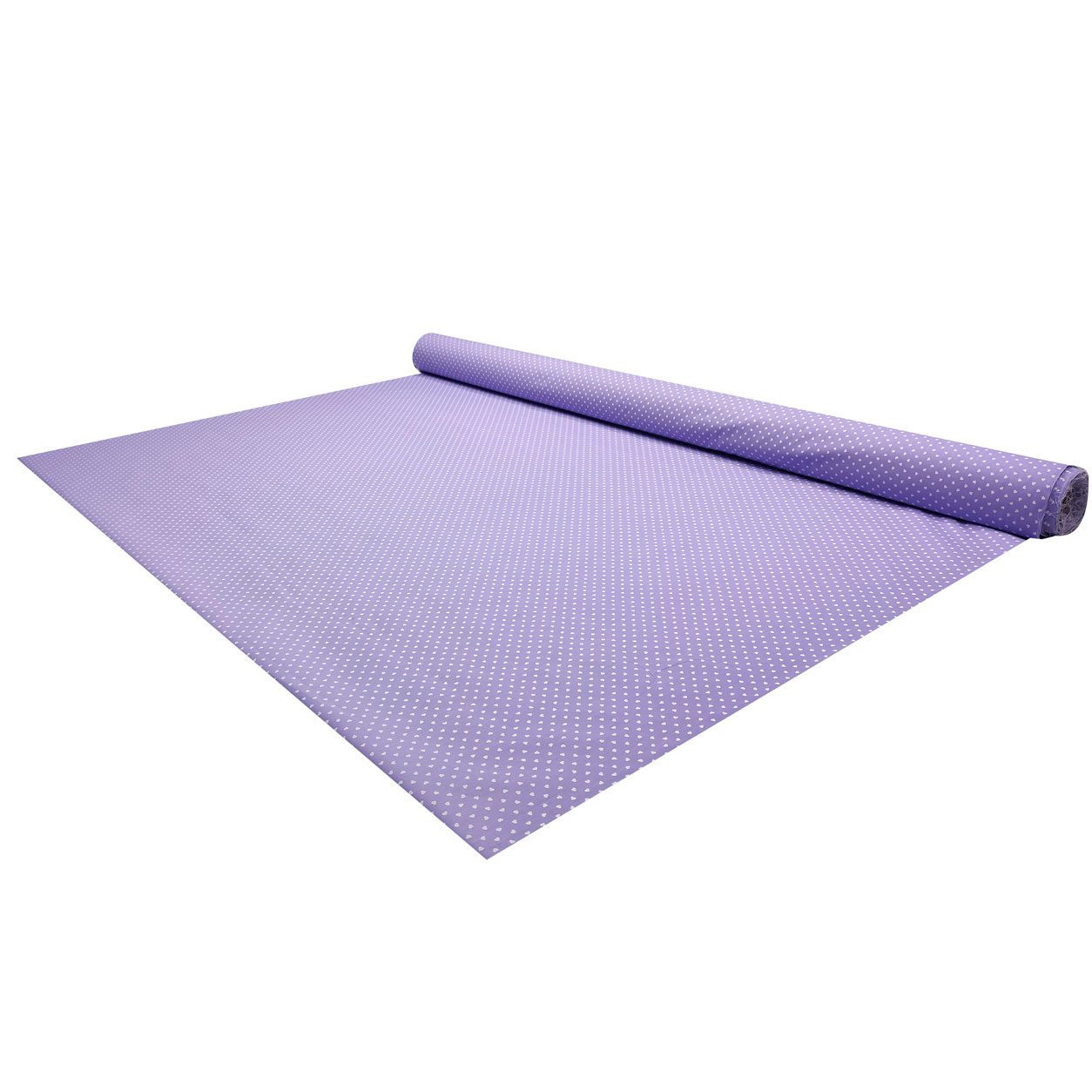 Cotone online percallino cuori bianchi sfondo viola