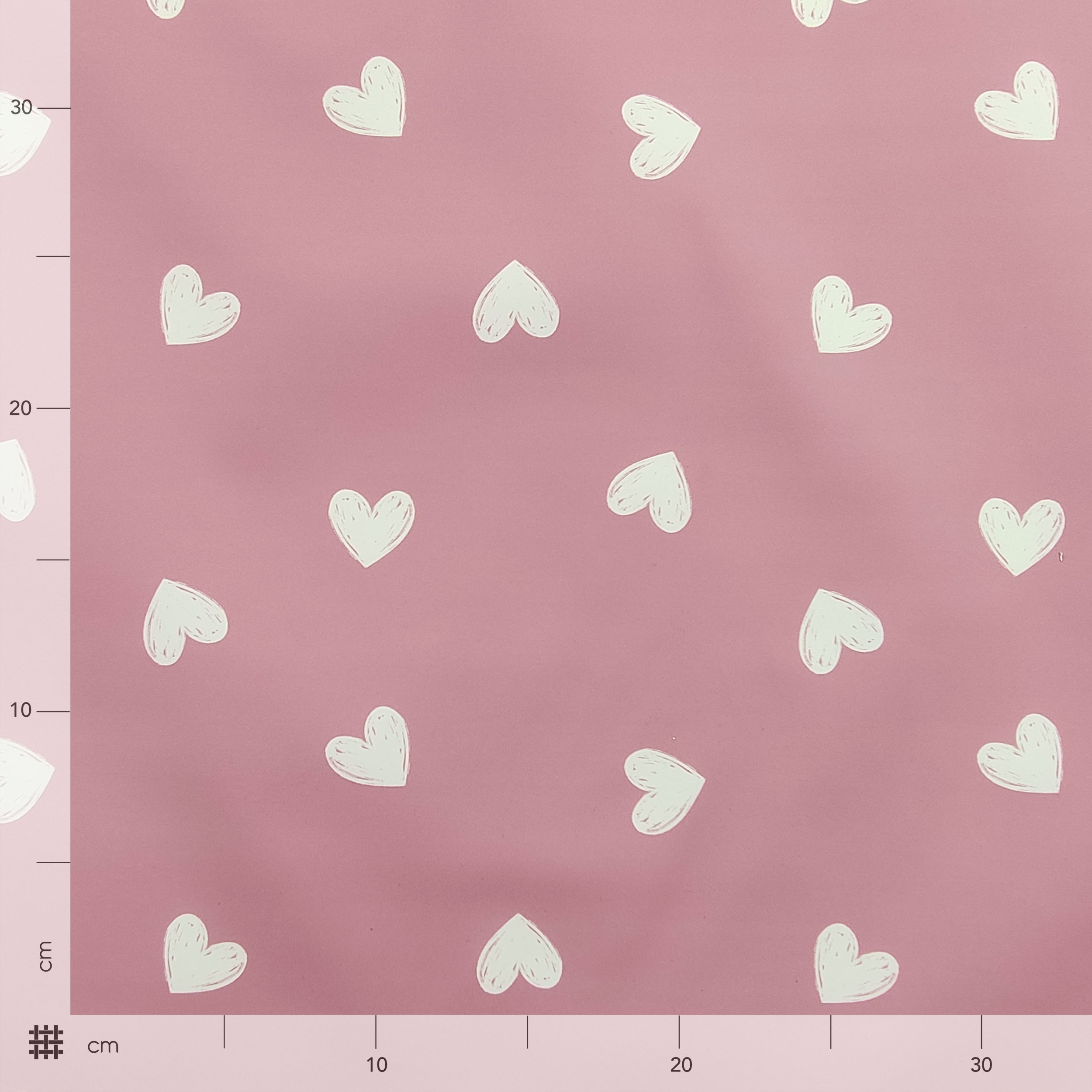 Impermeabile Fantasia Cuori Bianchi Sfondo Rosa