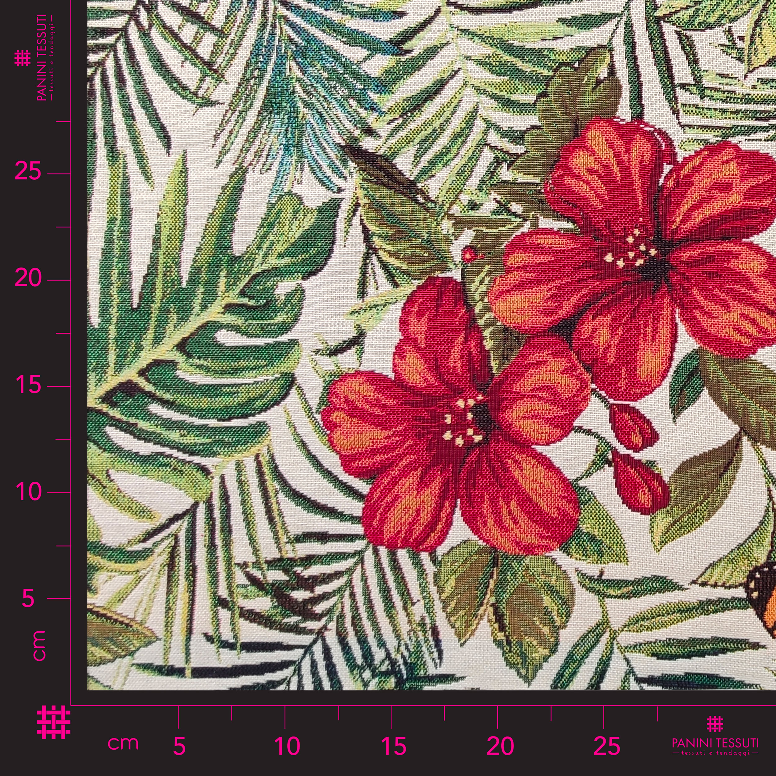 Tessuto Gobelin Fantasia di Fiori Tropicali 