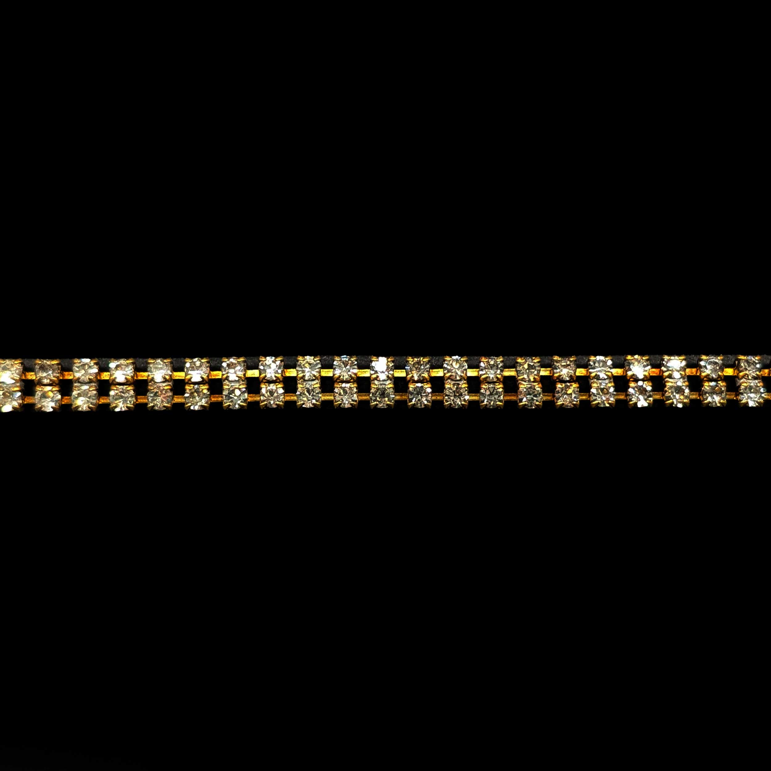 Catena Dorata con Strass Doppi Image