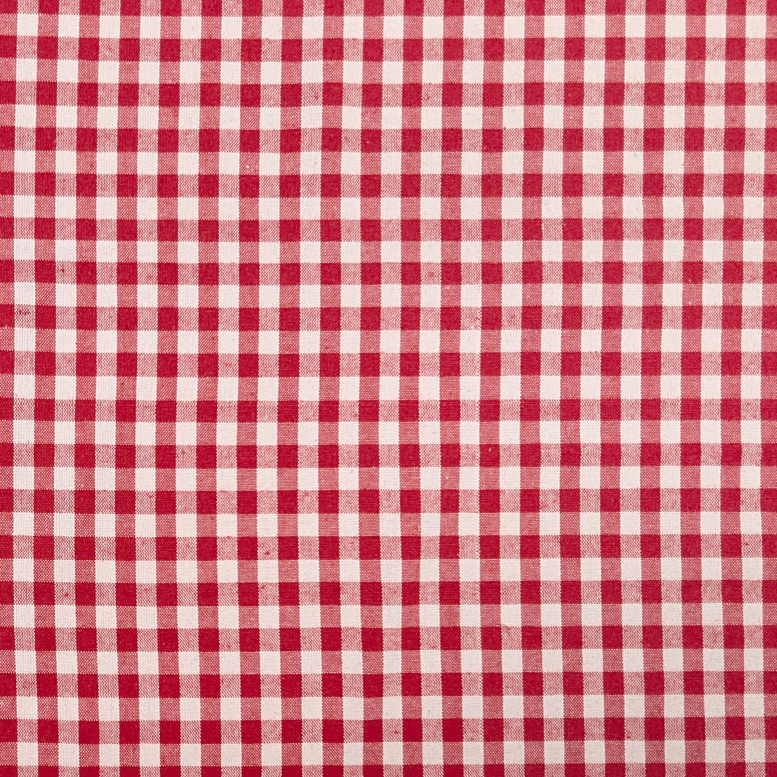 Cotone Lavato Tinto in Filo Quadretti Rossi Image