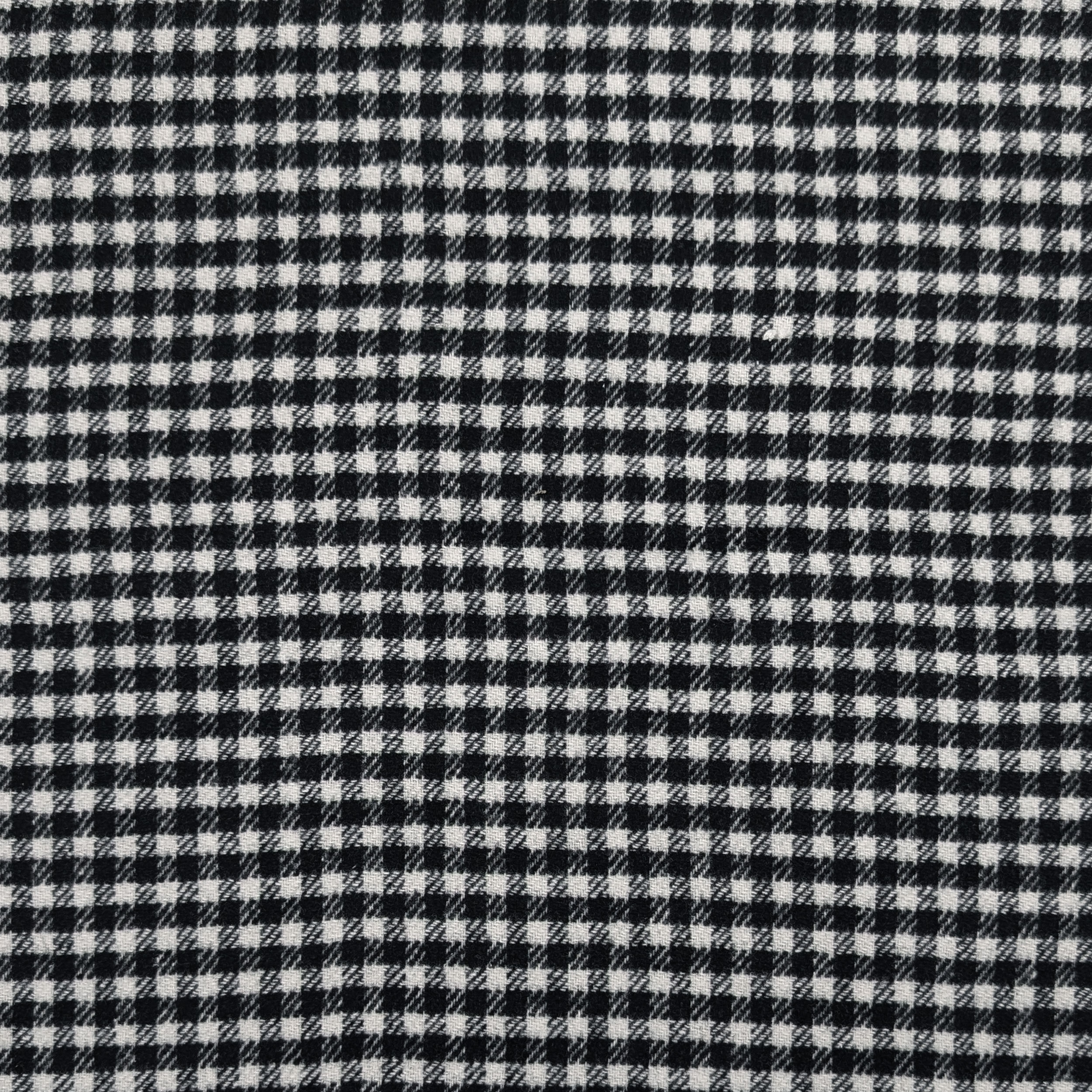 Cappotto Double Lana Pied de Poule Quadri Bianco e Nero Image