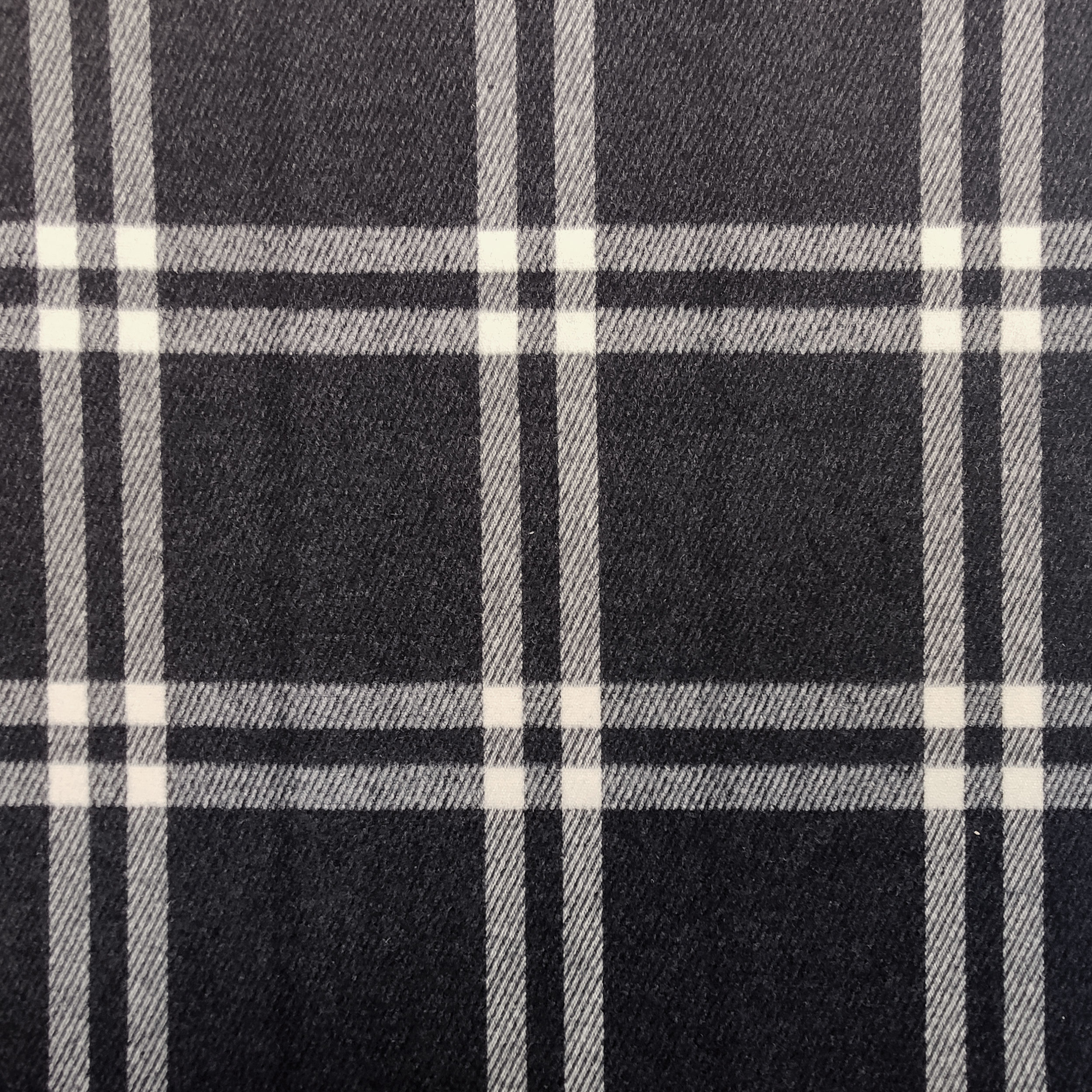 Tartan Cappotto Antracite Bianco