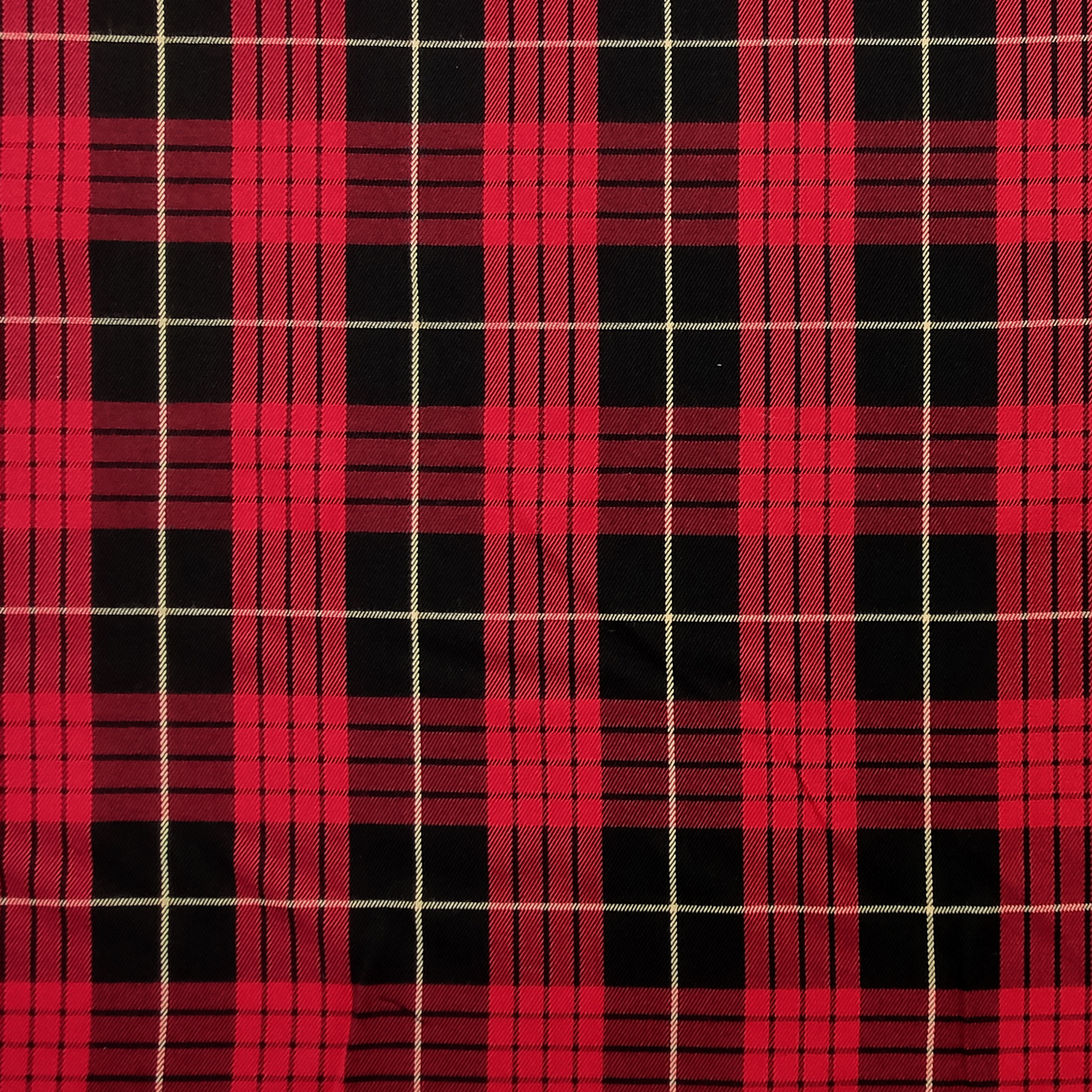 Tessuto Tartan Quadri Nero Rosso e Oro Image