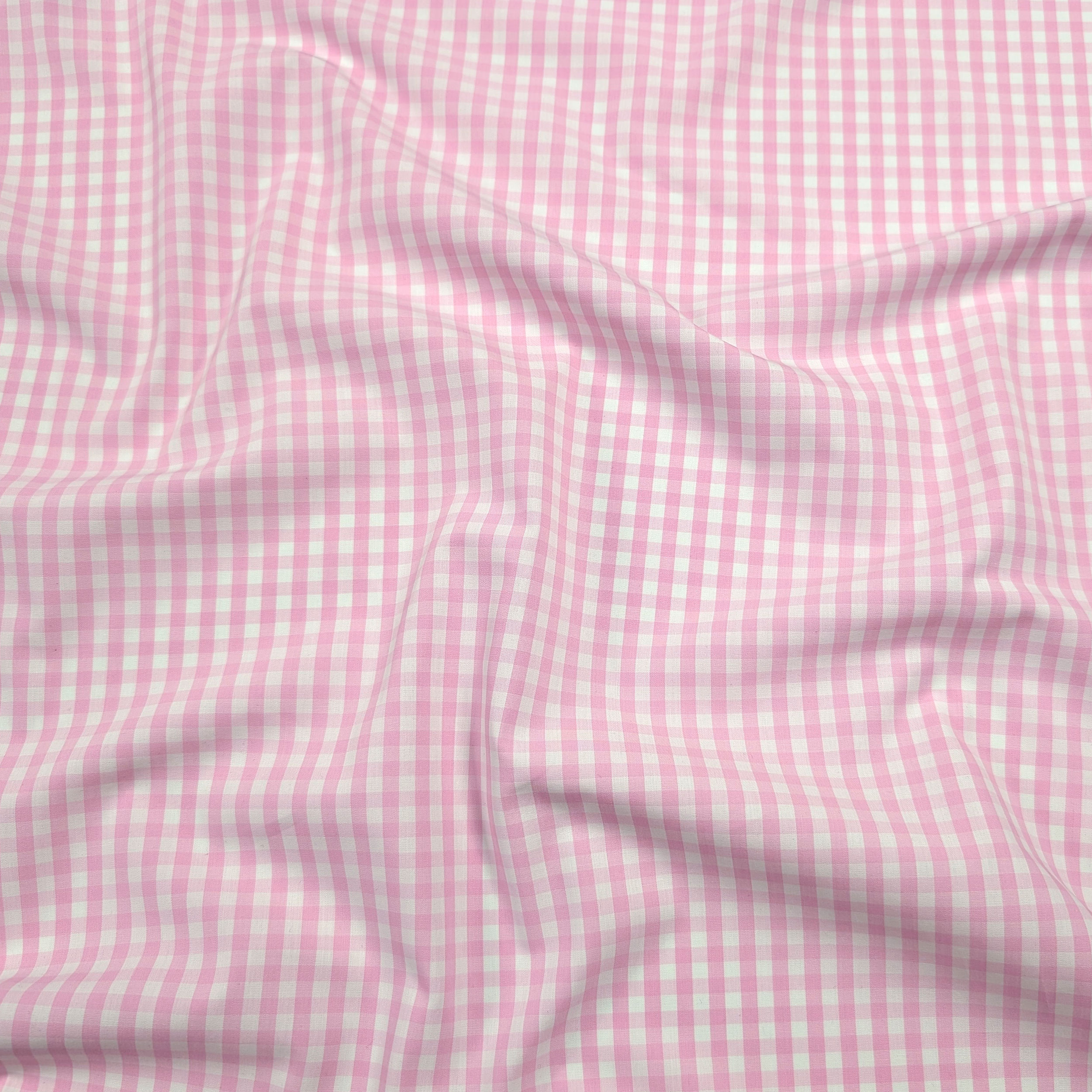 Cotone per Camiceria Quadretti Rosa Image