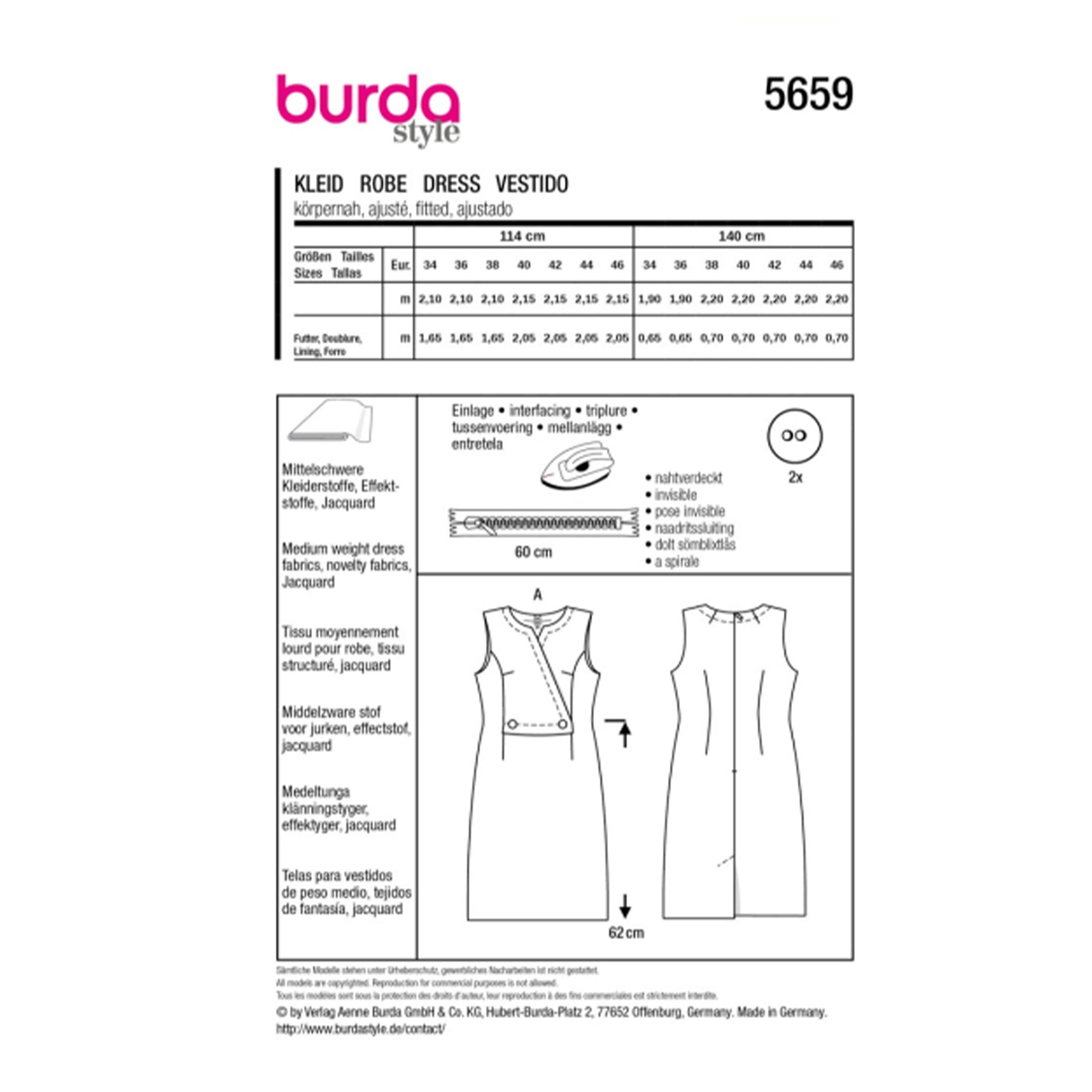 Cartamodello Burda Advanced Vestito Image