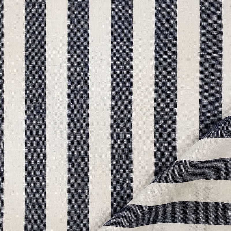 Lino righe blu