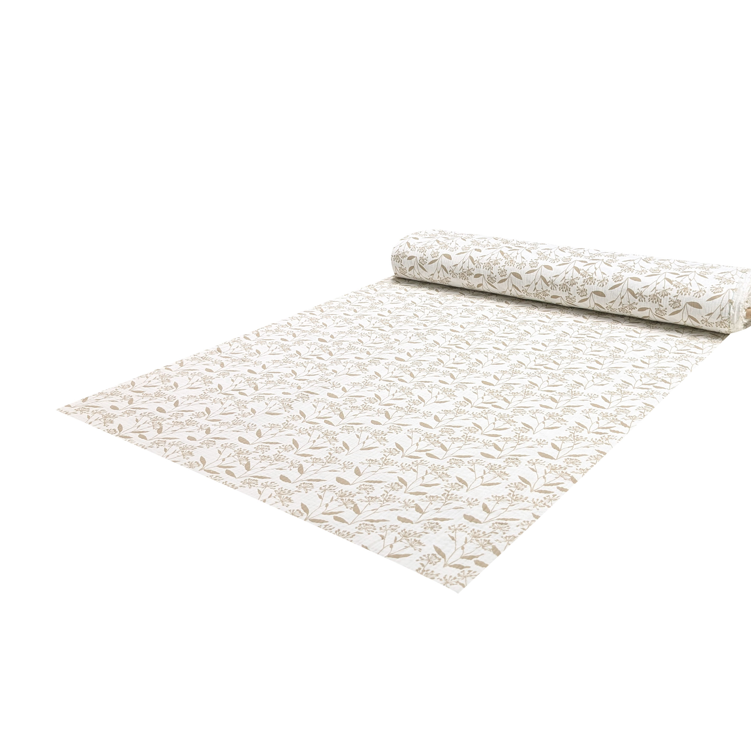 Mussola Cotone Fantasia Floreale Beige Image