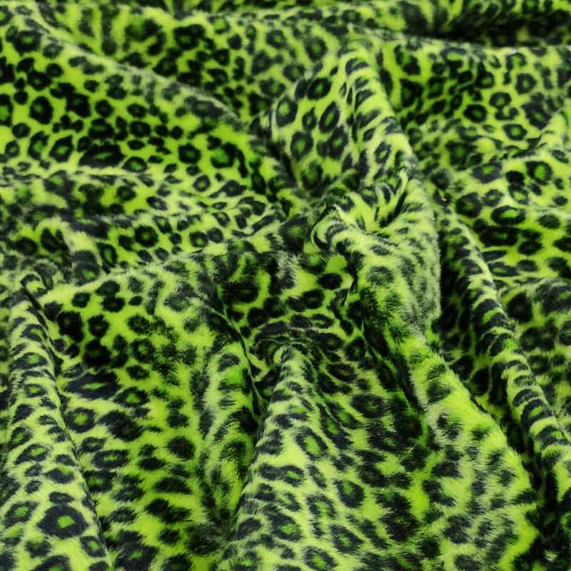 Tessuto Cavallino Leopardato Verde