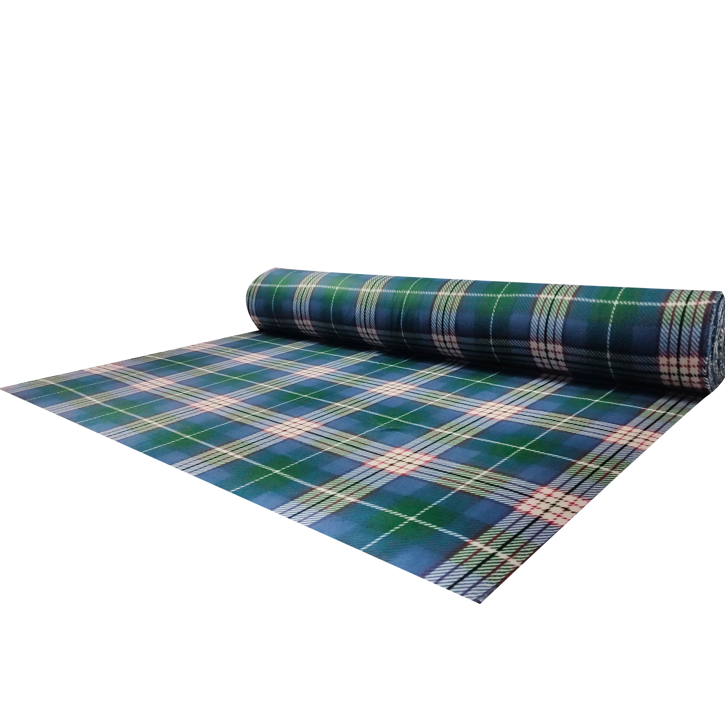 pile tartan celeste e verde