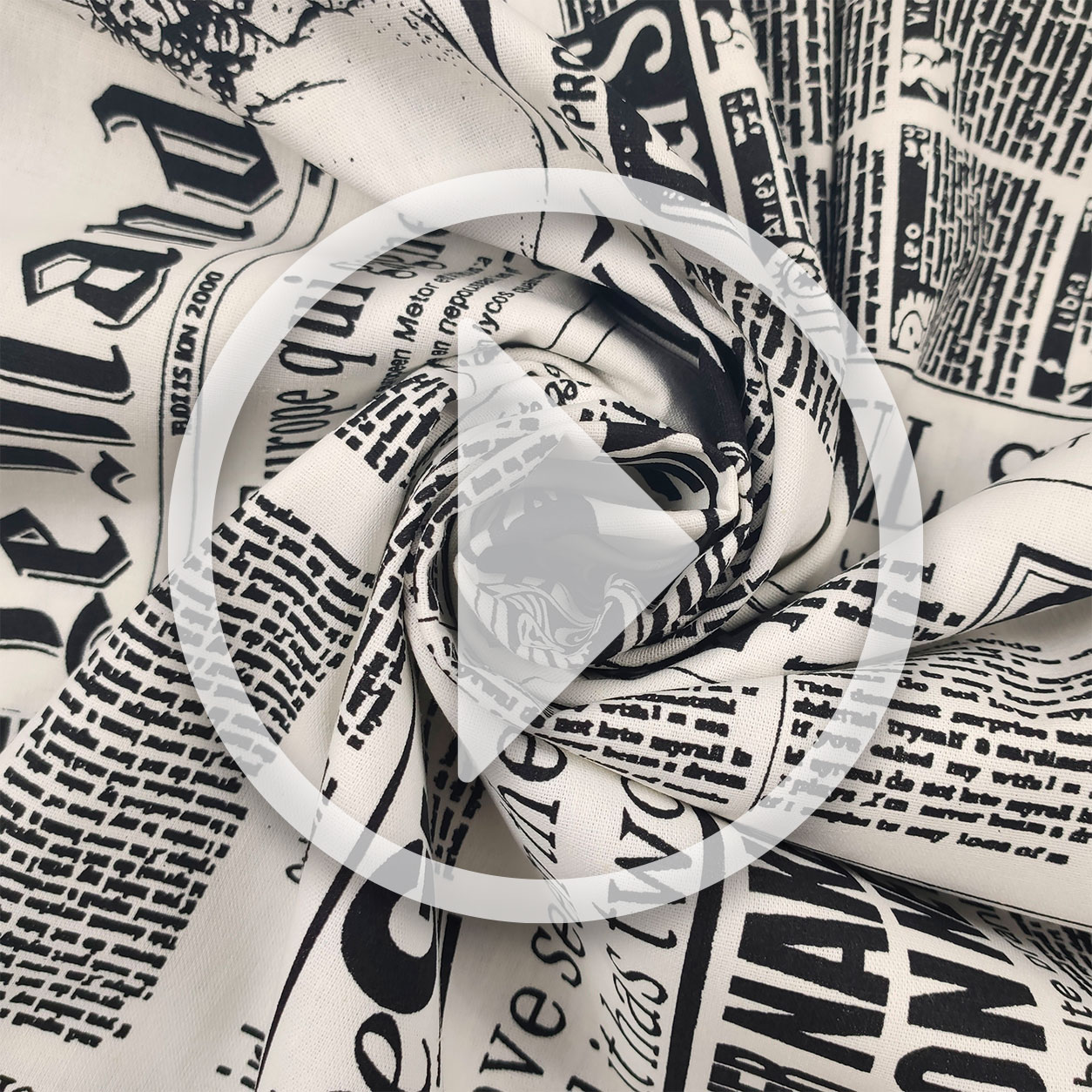 Tessuto Cotone Giornale Image