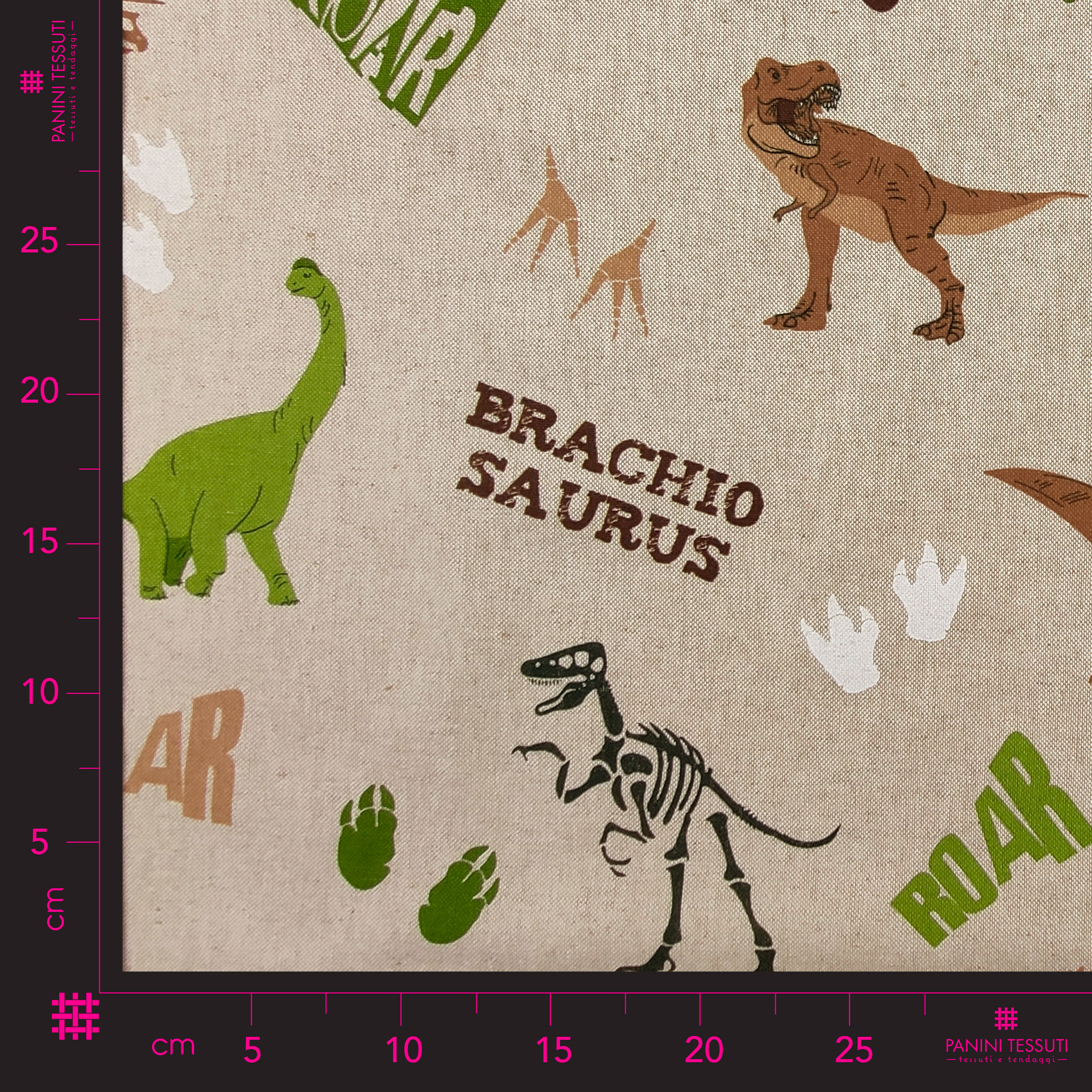 Panama Misto Cotone Fantasia Dinosauri